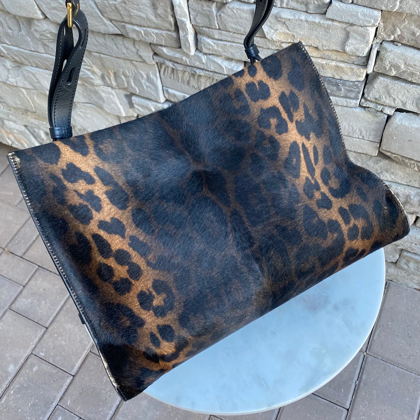 Tom Ford Rialto Leopard Top Handle Tote