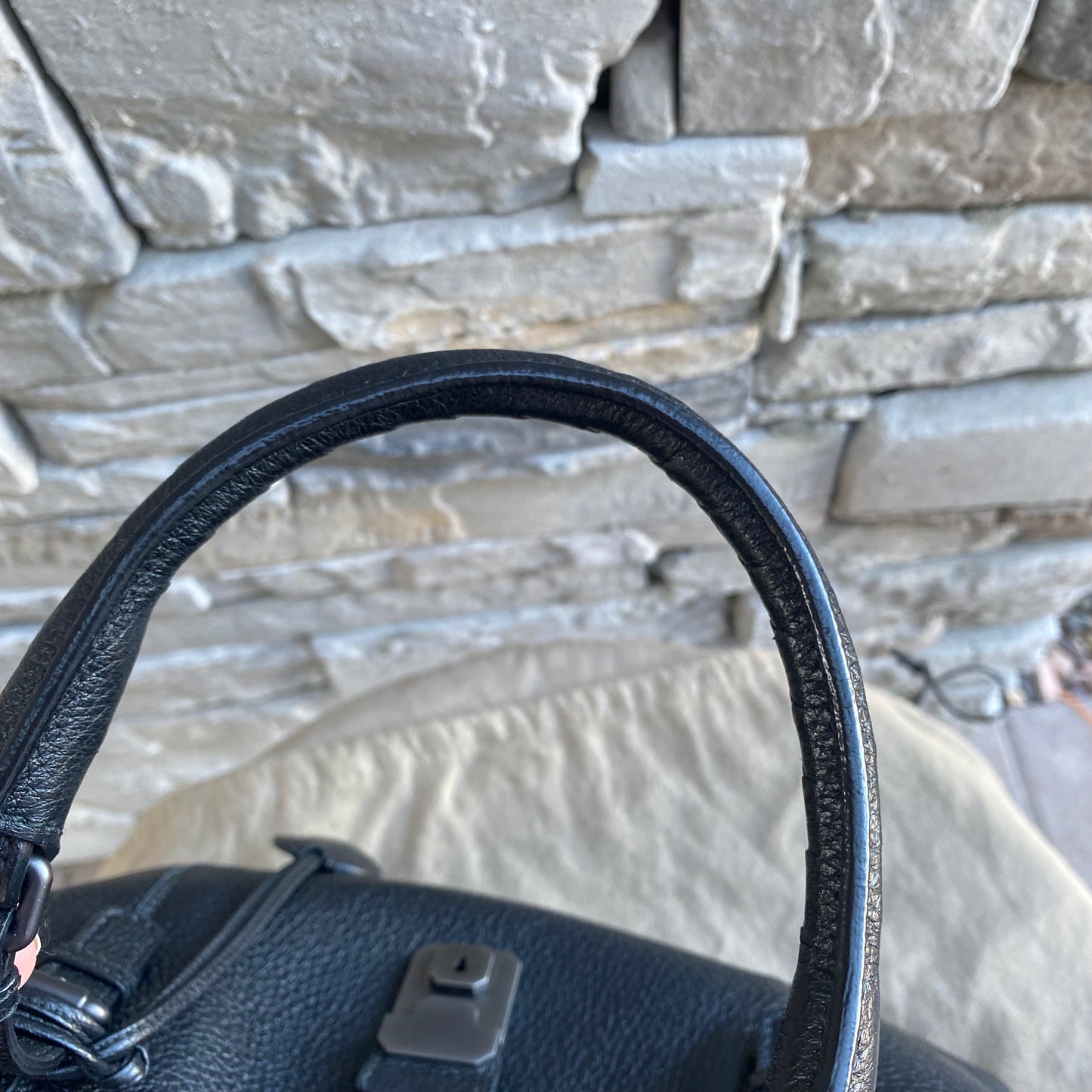 Bottega Veneta Roma Triple-Compartment Pebbled Leather Intrecciato Tote Bag