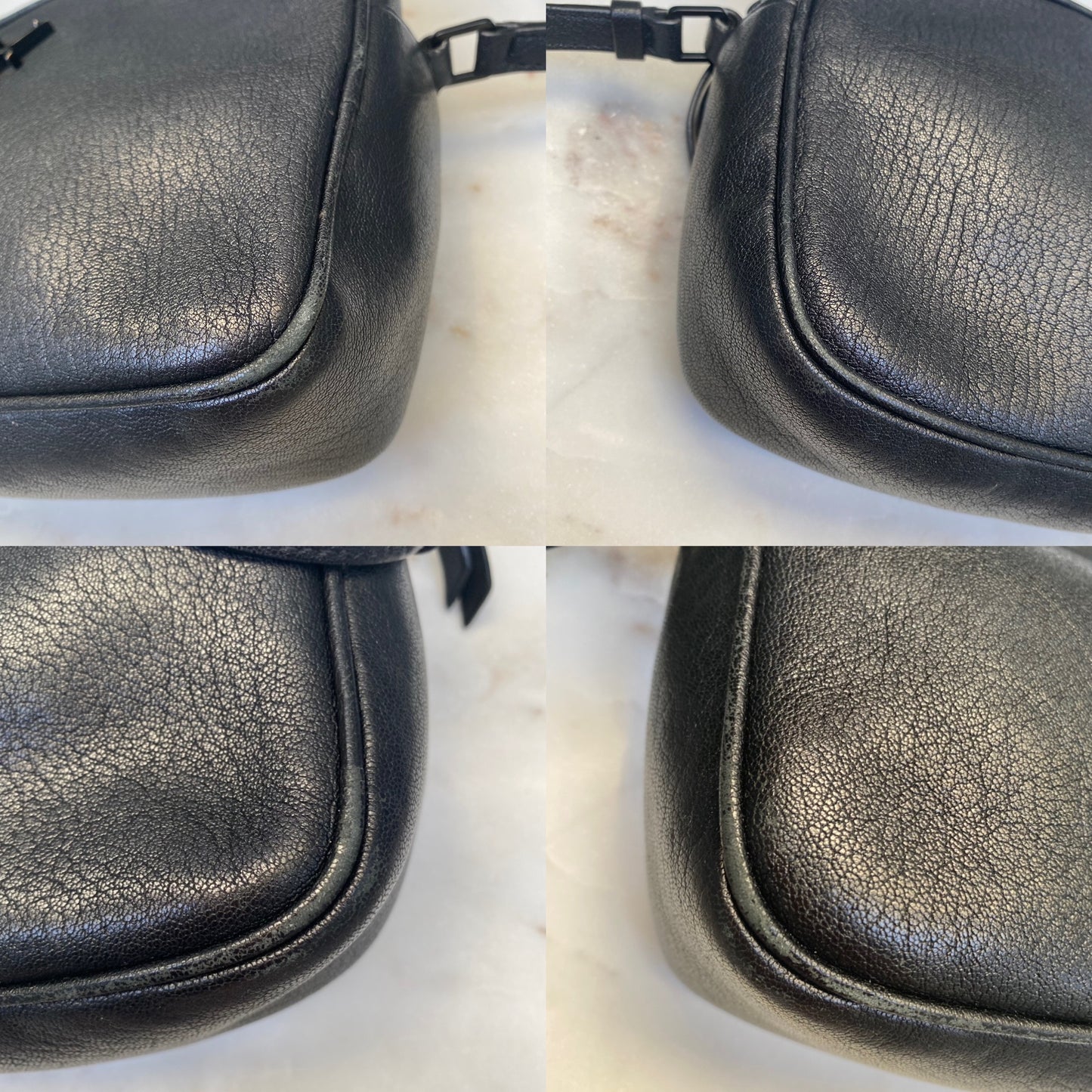 Saint Laurent Lambskin Monogram Small Lou Camera Bag