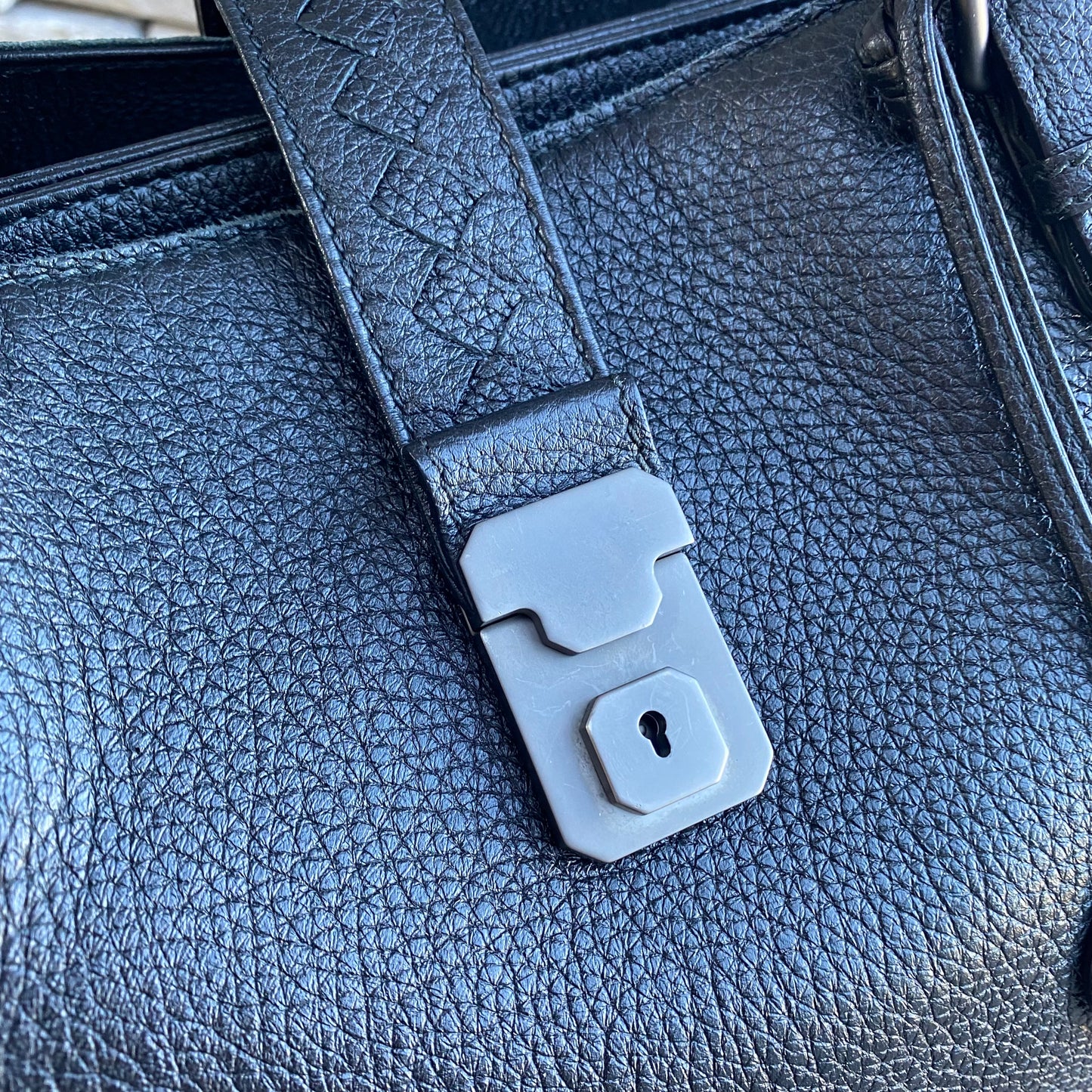 Bottega Veneta Roma Triple-Compartment Pebbled Leather Intrecciato Tote Bag