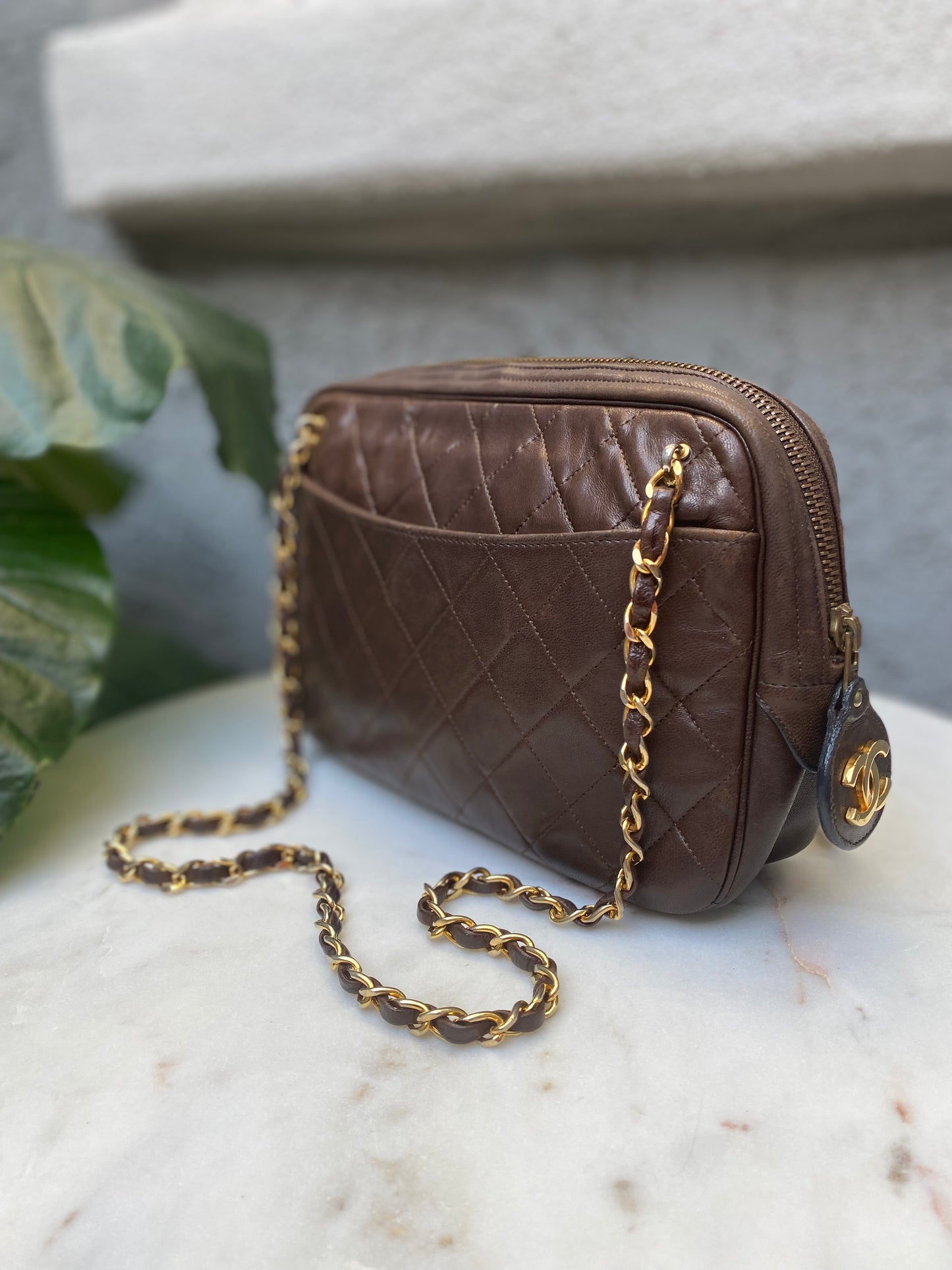 Chanel Lambskin Double Pocket Vintage Camera Bag