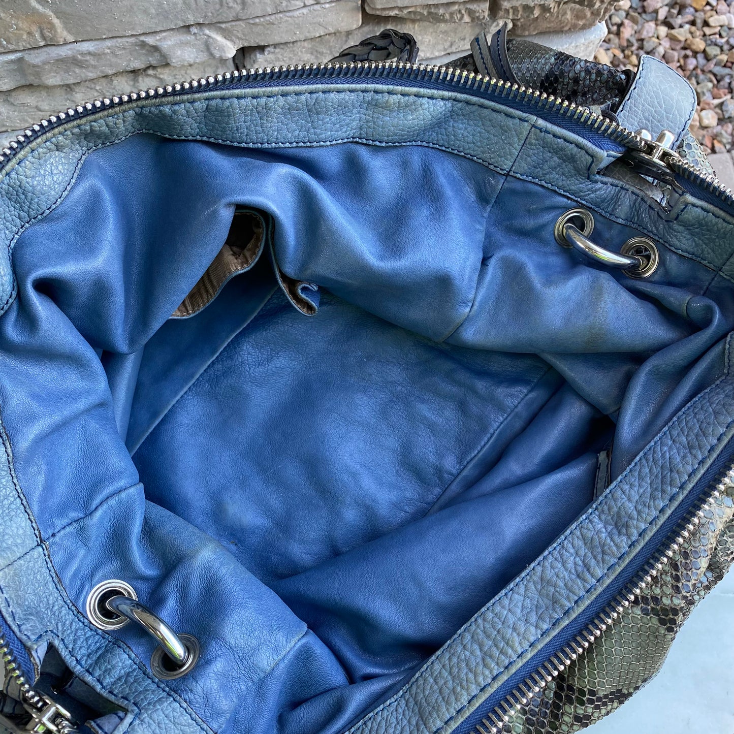 Gucci Python Large Bamboo Bar Bag
