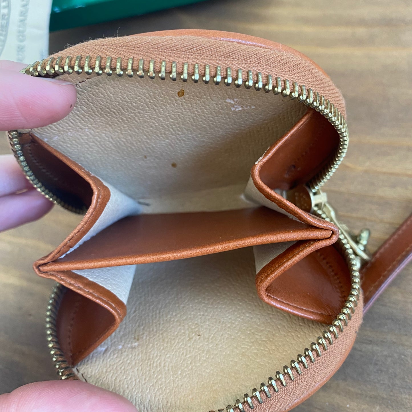 Dooney & Bourke Big Duck Leather Zipper Coin Purse Wristlet