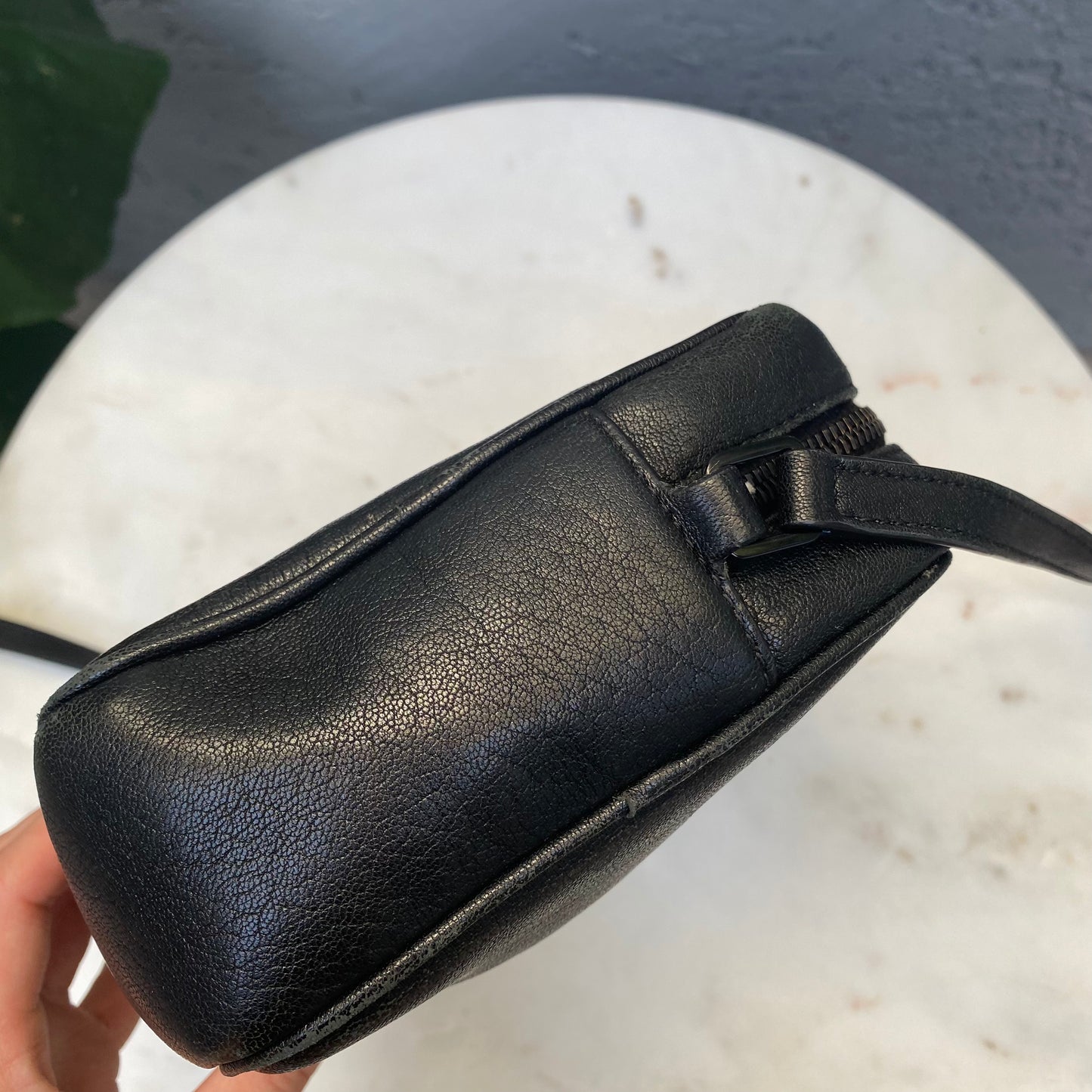 Saint Laurent Lambskin Monogram Small Lou Camera Bag