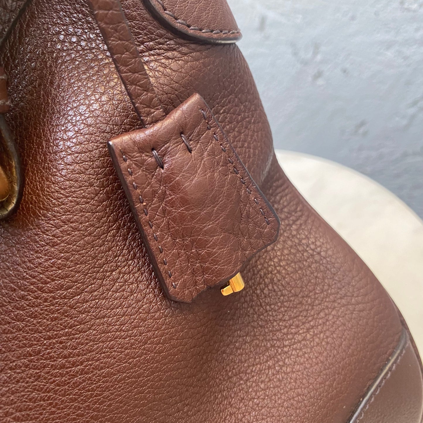 Prada Pushlock Hobo Vitello Daino Shoulder Bag