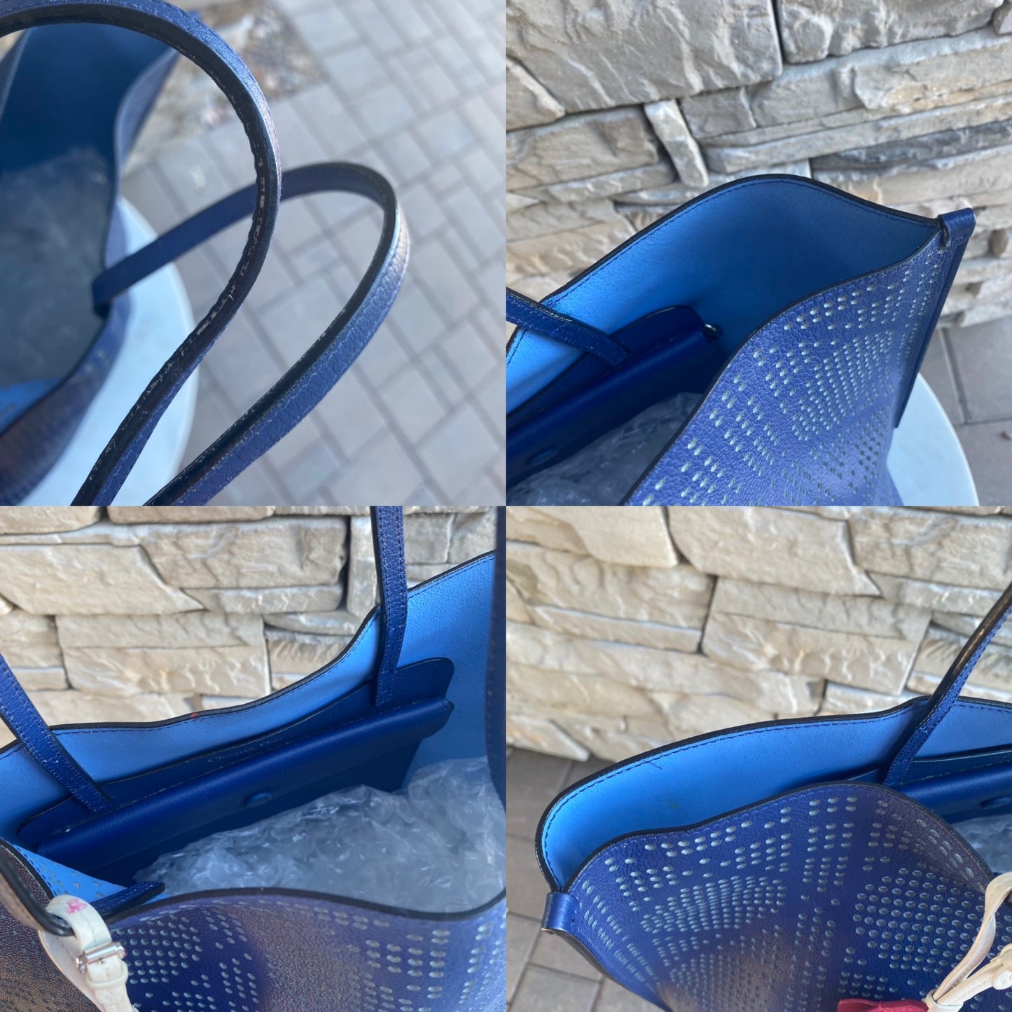 Christian Dior Cannage Perforated Dioriva Shopping Tote