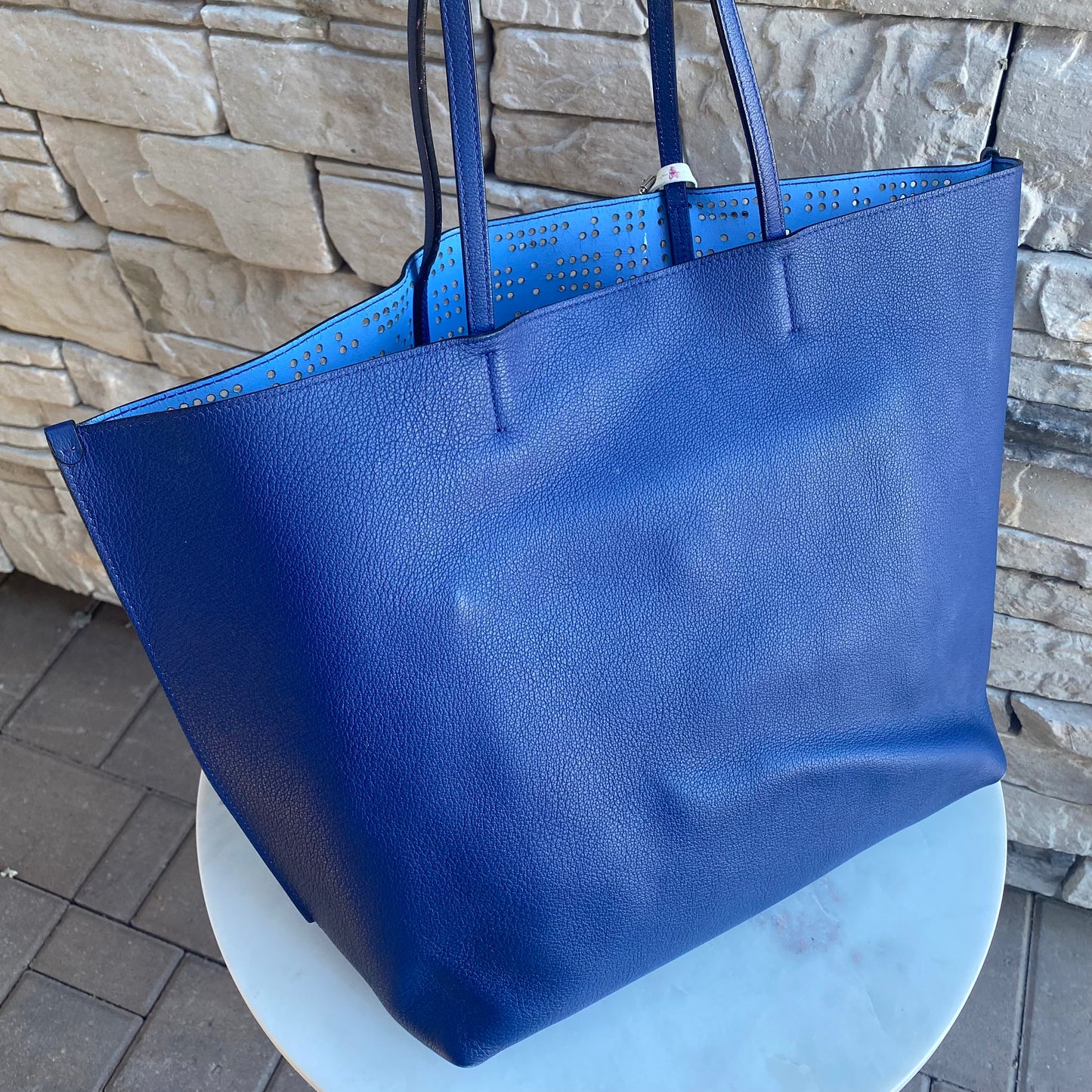 Christian Dior Cannage Perforated Dioriva Shopping Tote