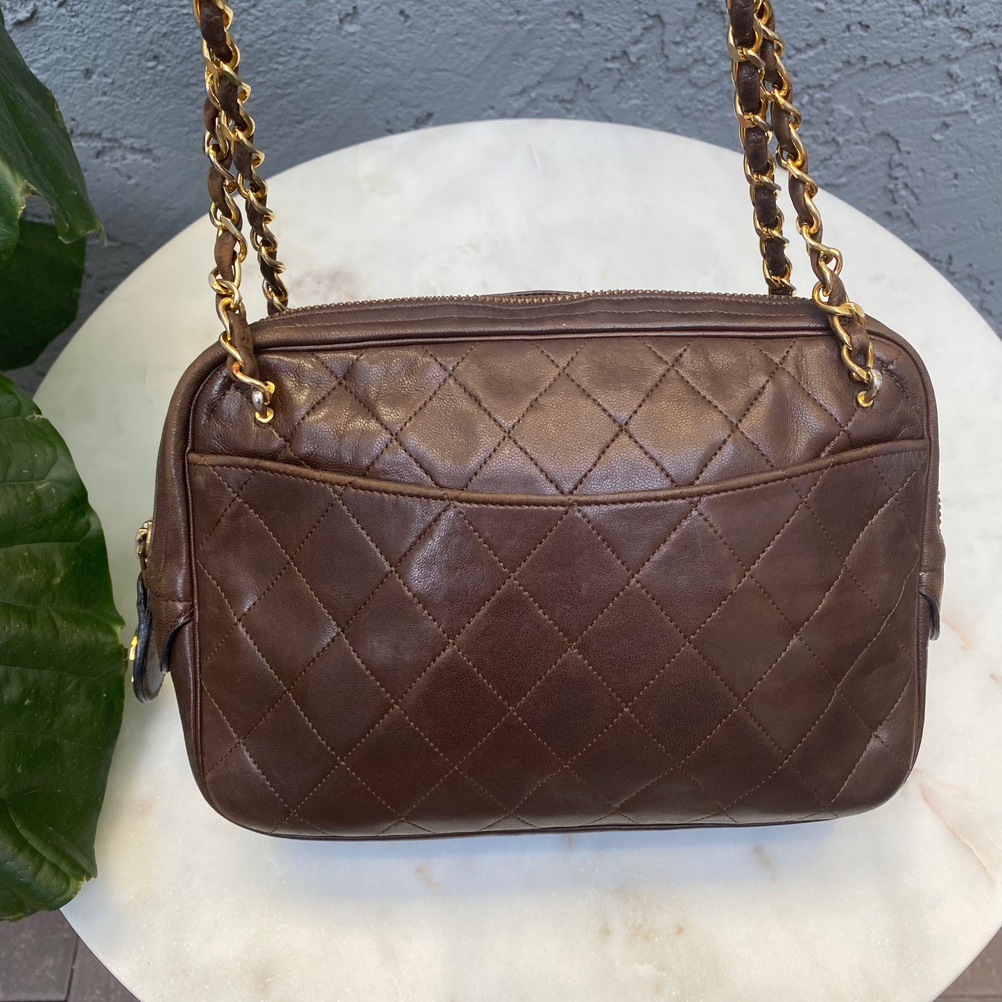 Chanel Lambskin Double Pocket Vintage Camera Bag