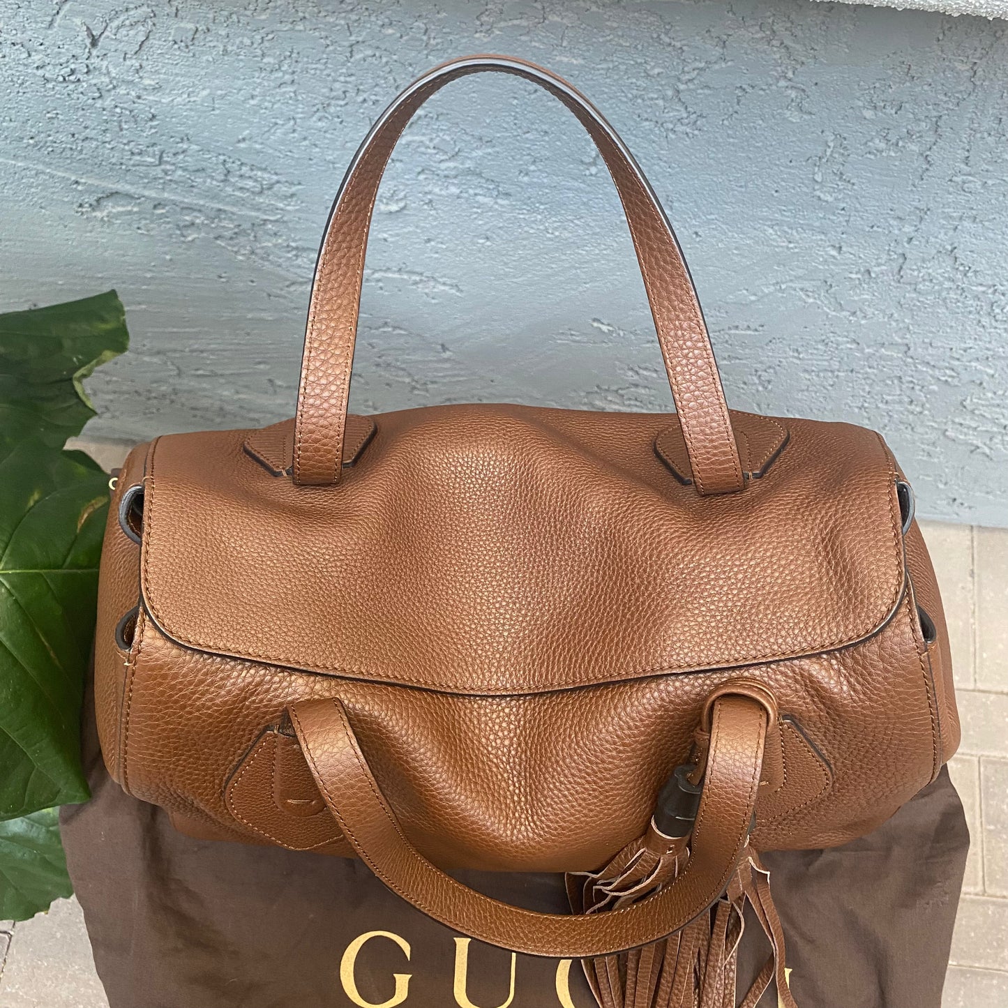 Gucci Bamboo Lady Tassel Satchel