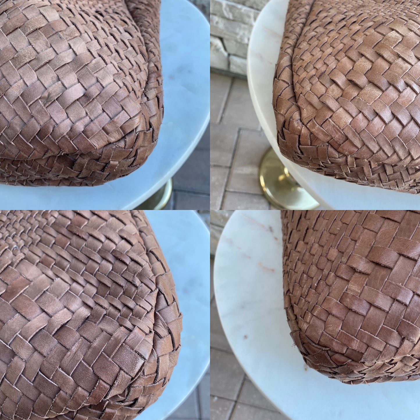 Salvatore Ferragamo Woven Leather Large Ceyla Hobo