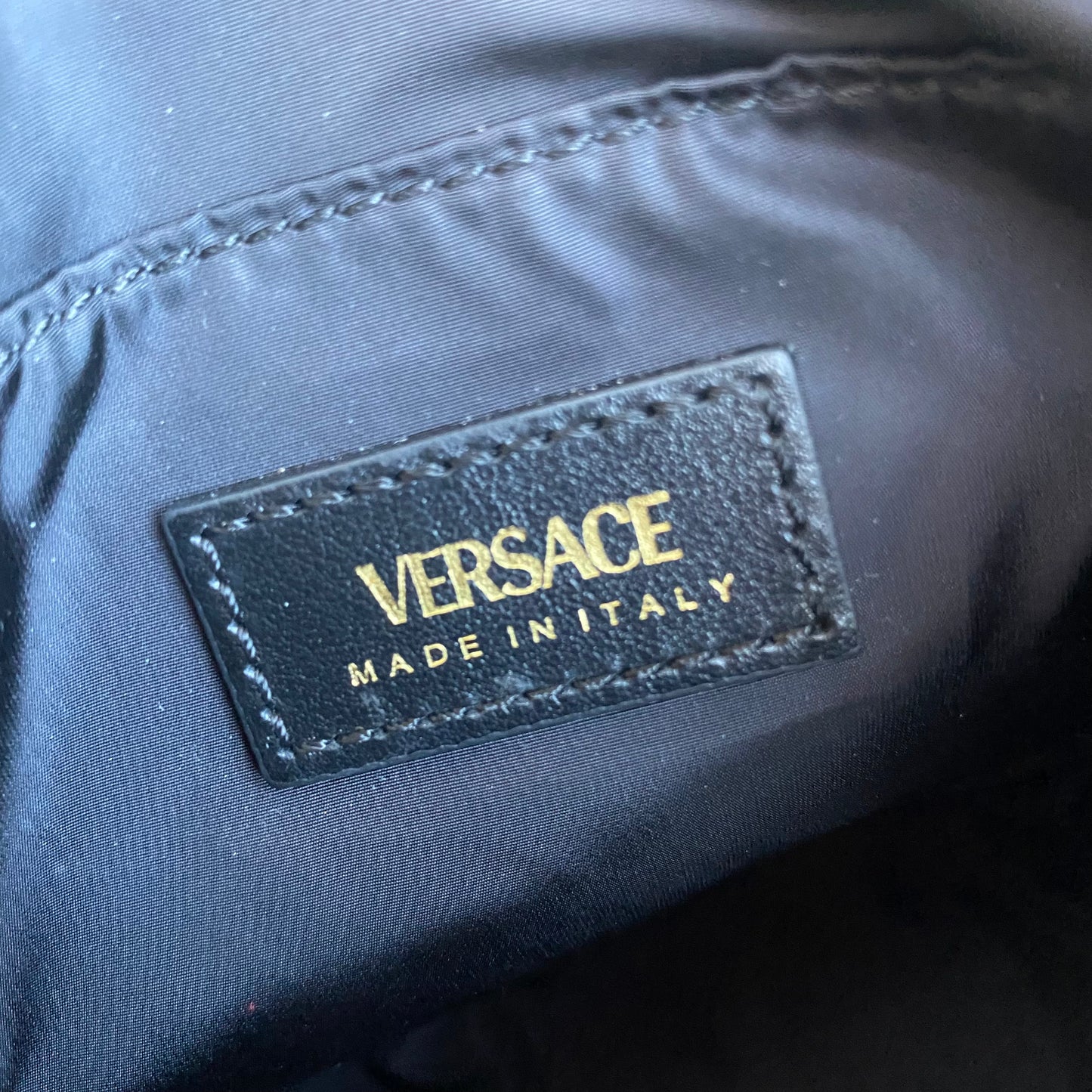 Versace Medusa Nylon Tribute Chain Shoulder Bag