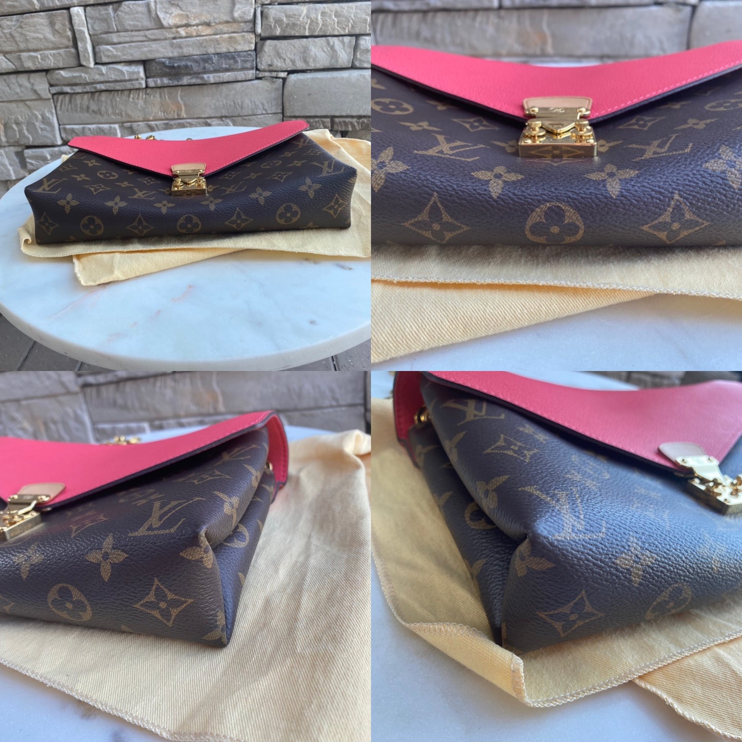 Louis Vuitton Pallas Chain Monogram Dahlia Shoulder Bag