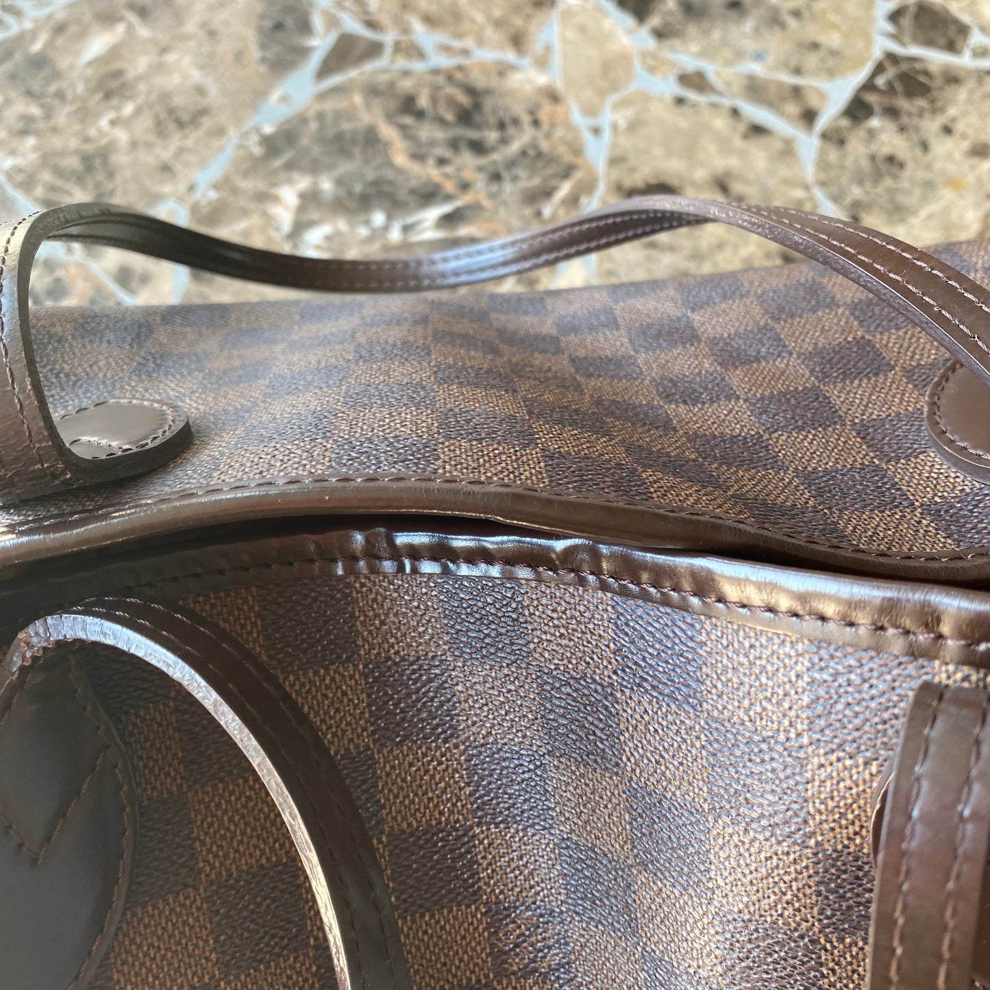 Louis Vuitton Damier Ebene Neverfull MM Tote
