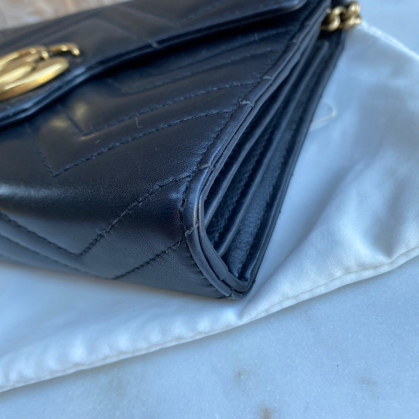 Gucci GG Marmont Matelasse Wallet on Chain