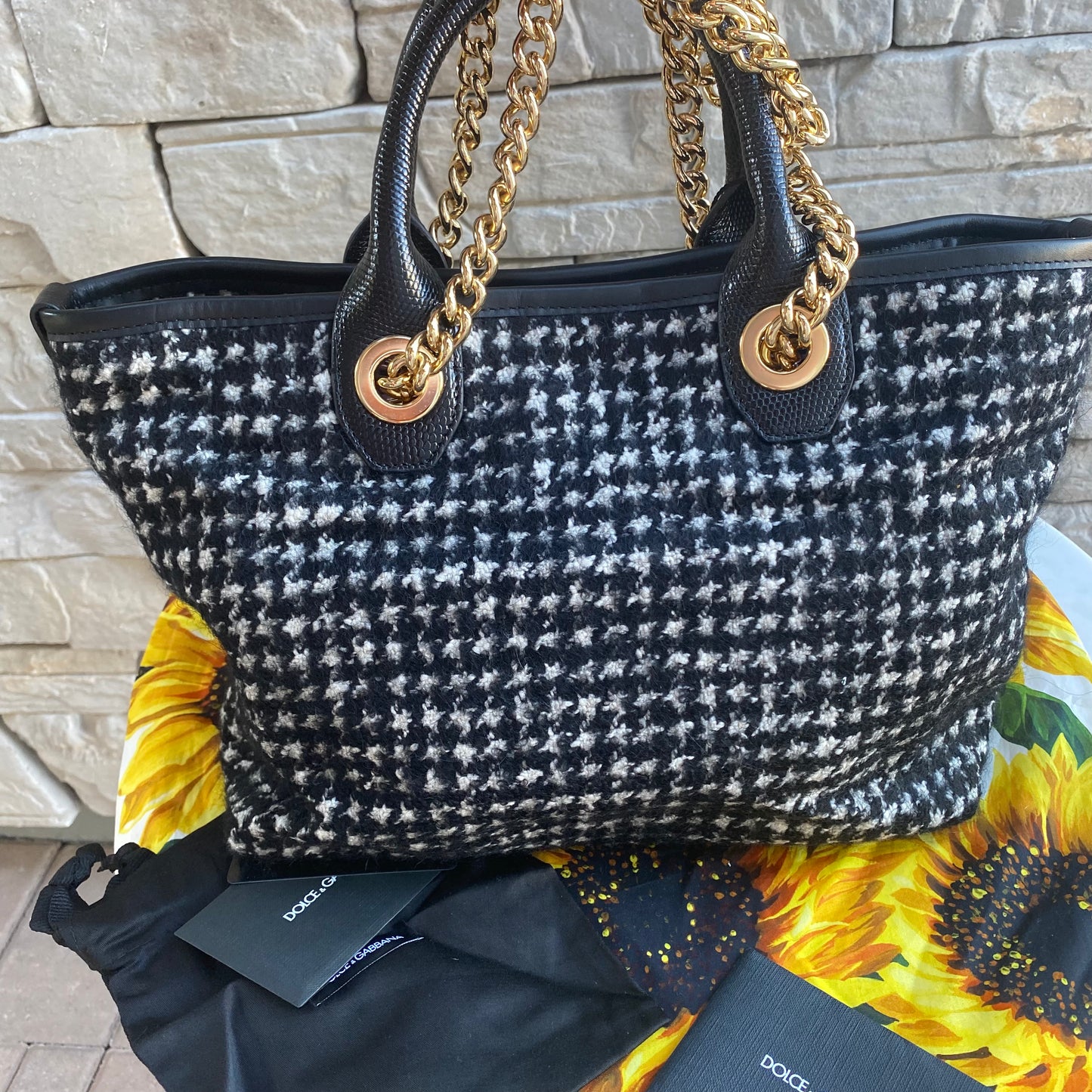 Dolce & Gabbana Small Tweed Capri Tote