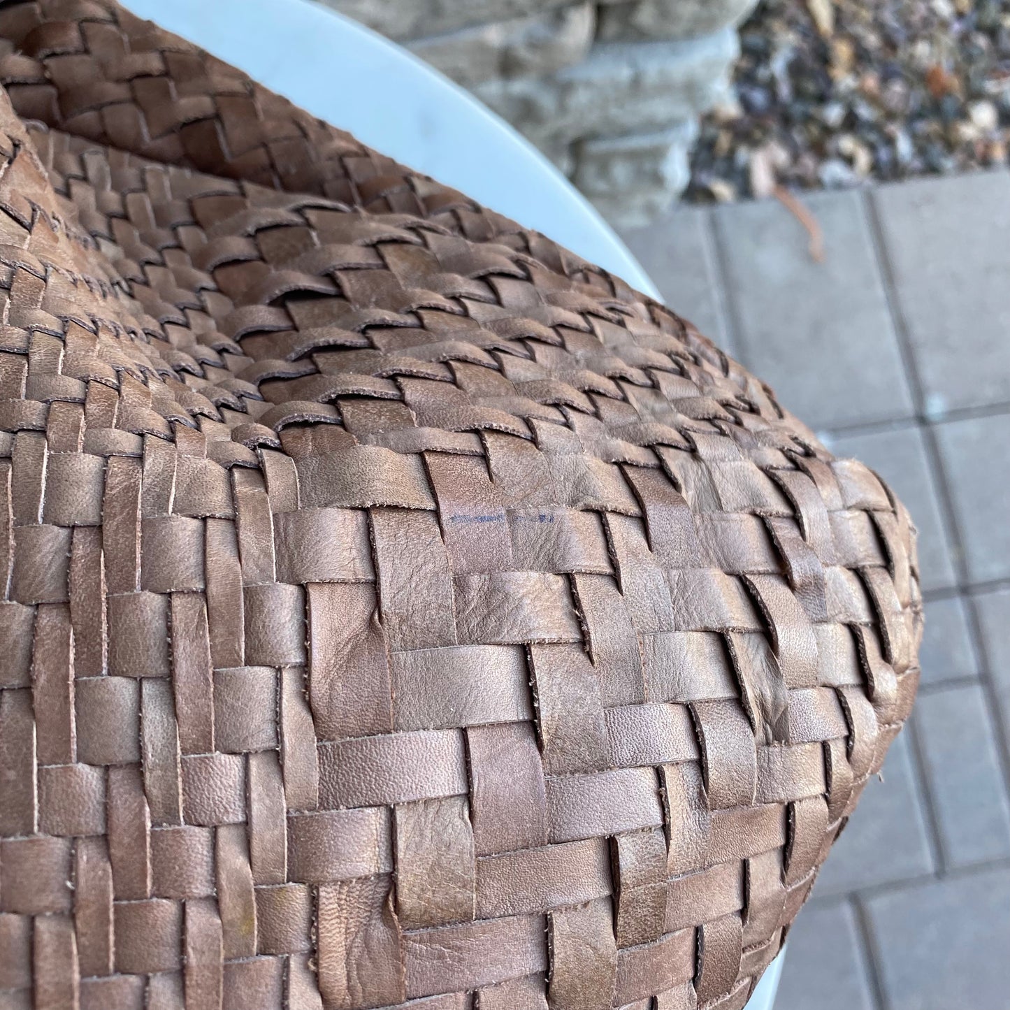 Salvatore Ferragamo Woven Leather Large Ceyla Hobo