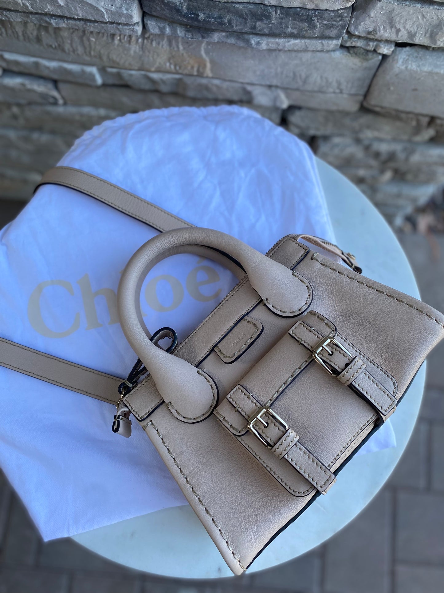 Chloe Mini Edith Leather Satchel Shoulder Bag