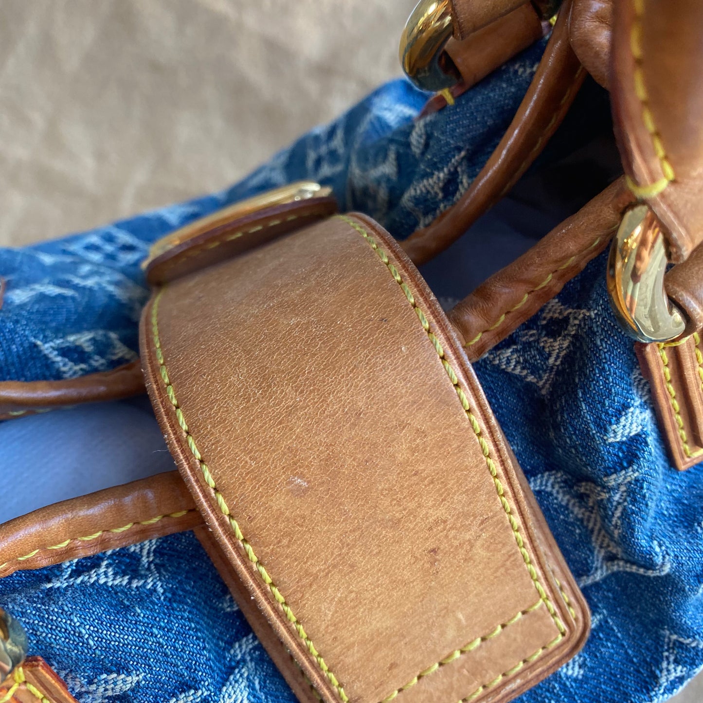 Louis Vuitton Mini Denim Pleaty Satchel