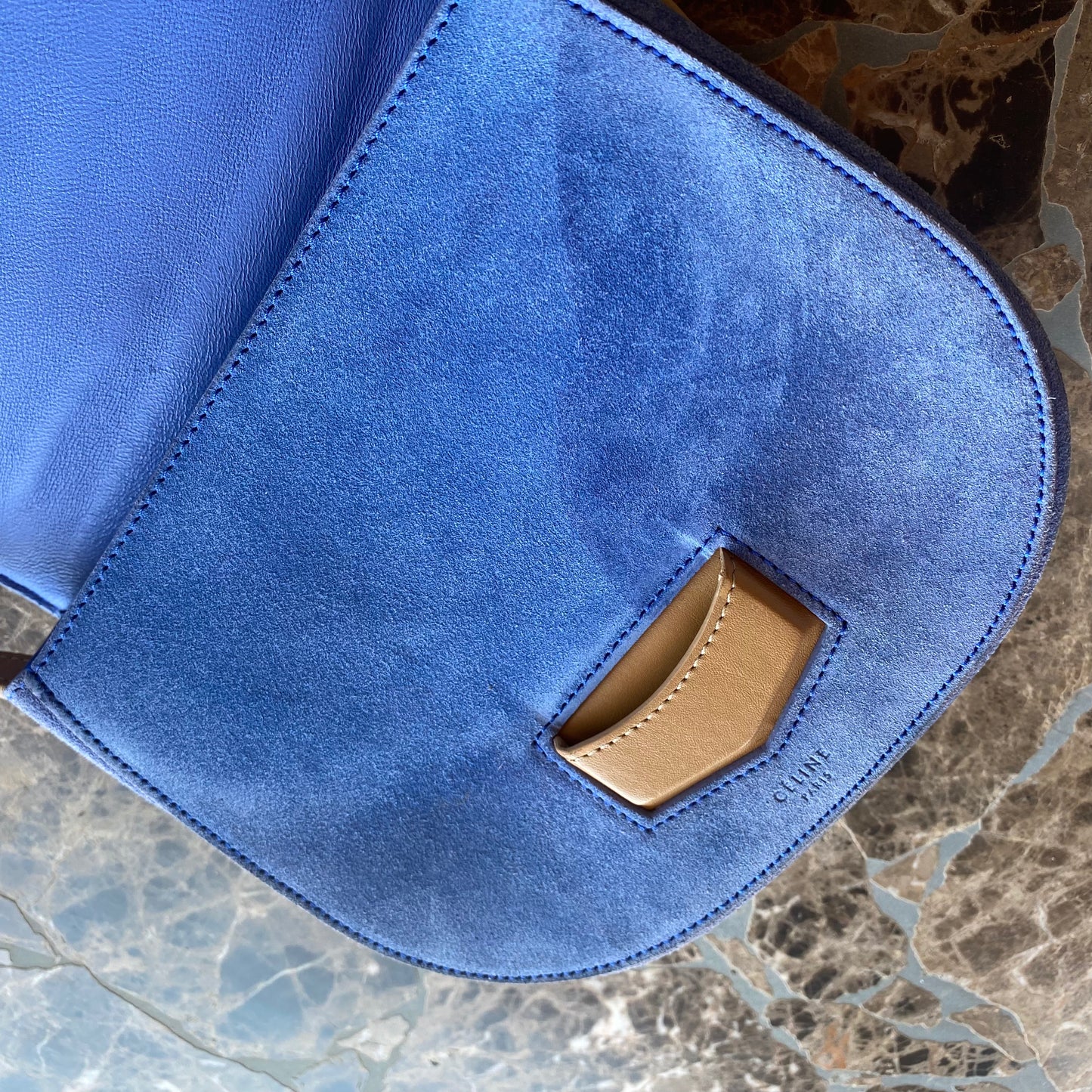 Celine Trotteur Suede Leather Crossbody