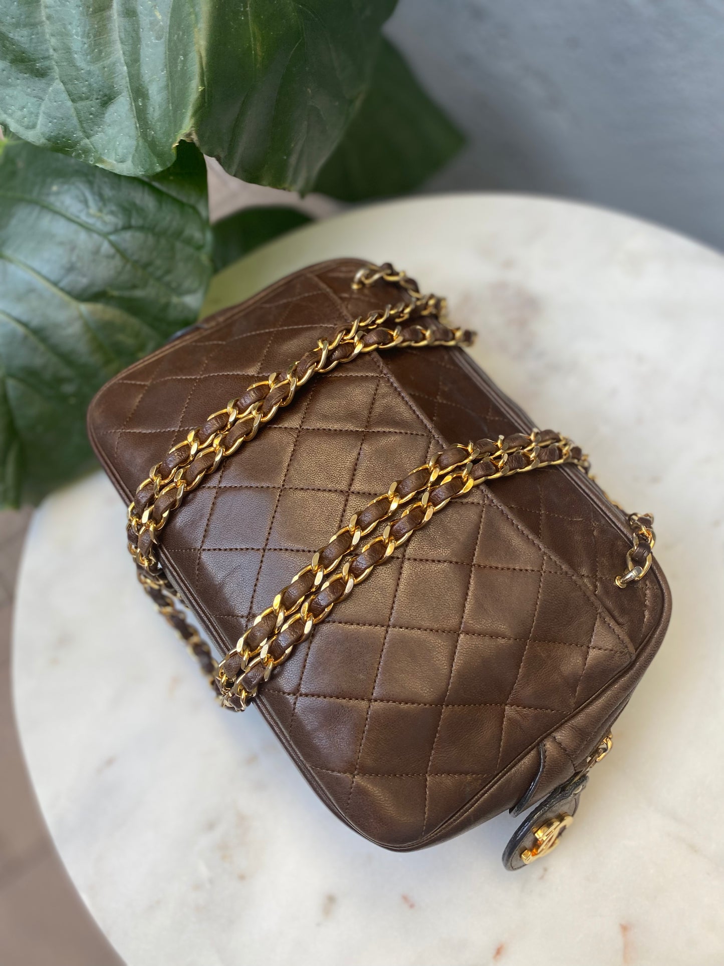Chanel Lambskin Double Pocket Vintage Camera Bag