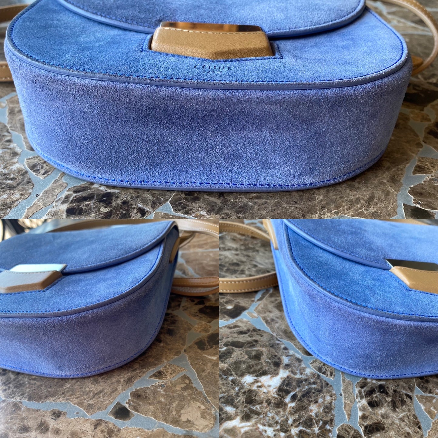 Celine Trotteur Suede Leather Crossbody