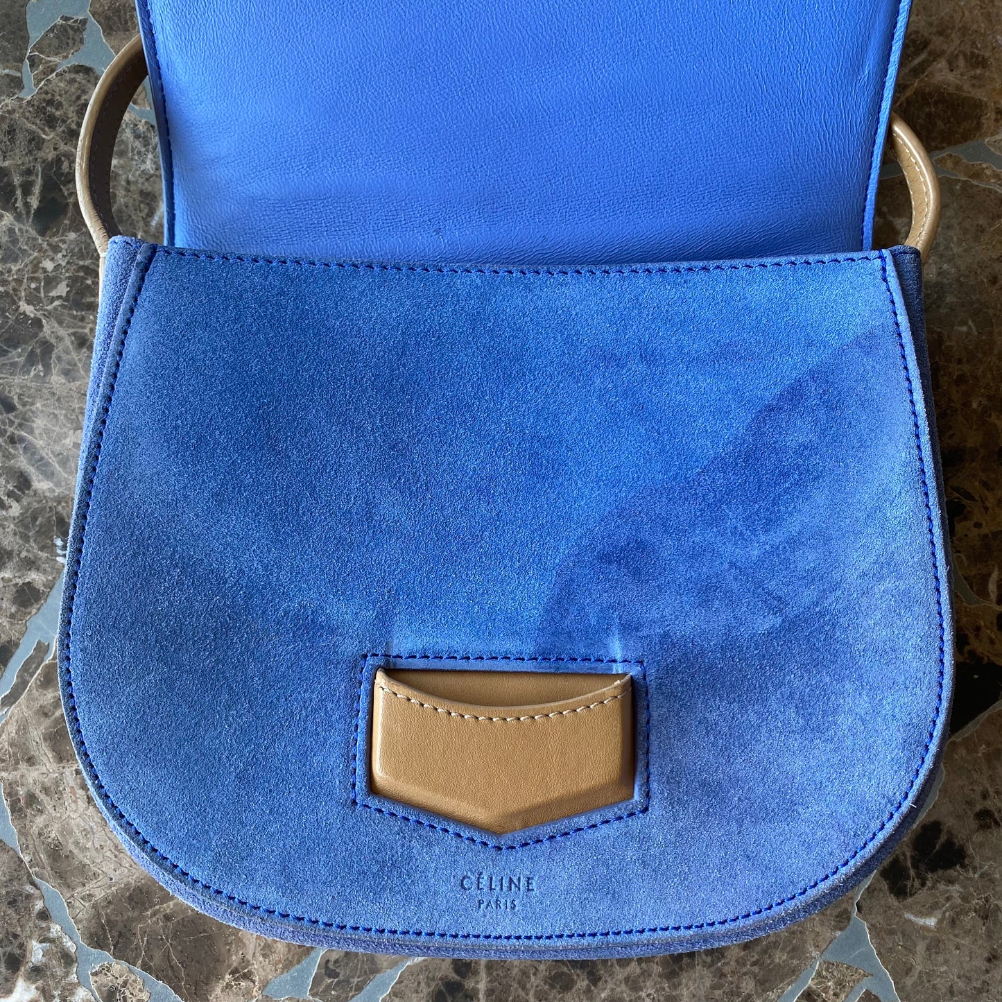 Celine Trotteur Suede Leather Crossbody