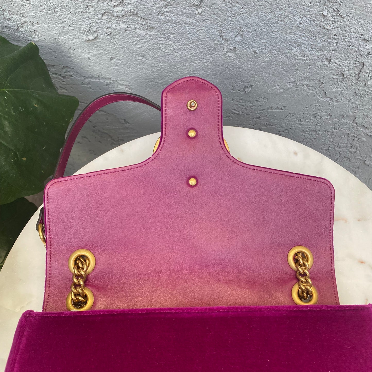 Gucci Velvet Matelasse Medium GG Marmont Shoulder Bag