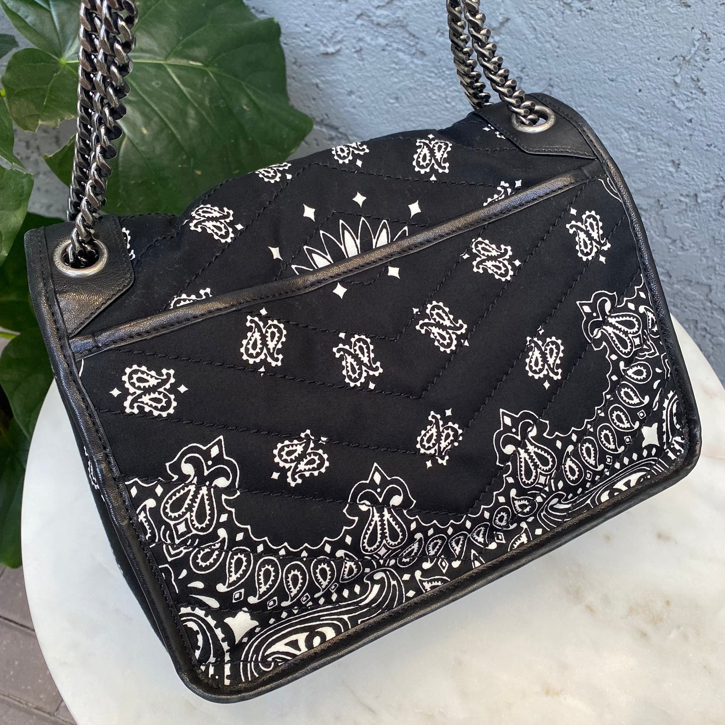 Saint Laurent Medium Chevron Bandana Niki
