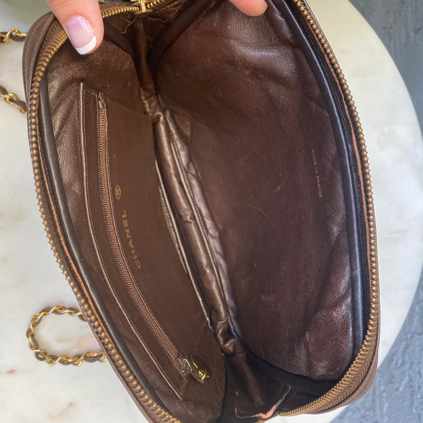 Chanel Lambskin Double Pocket Vintage Camera Bag