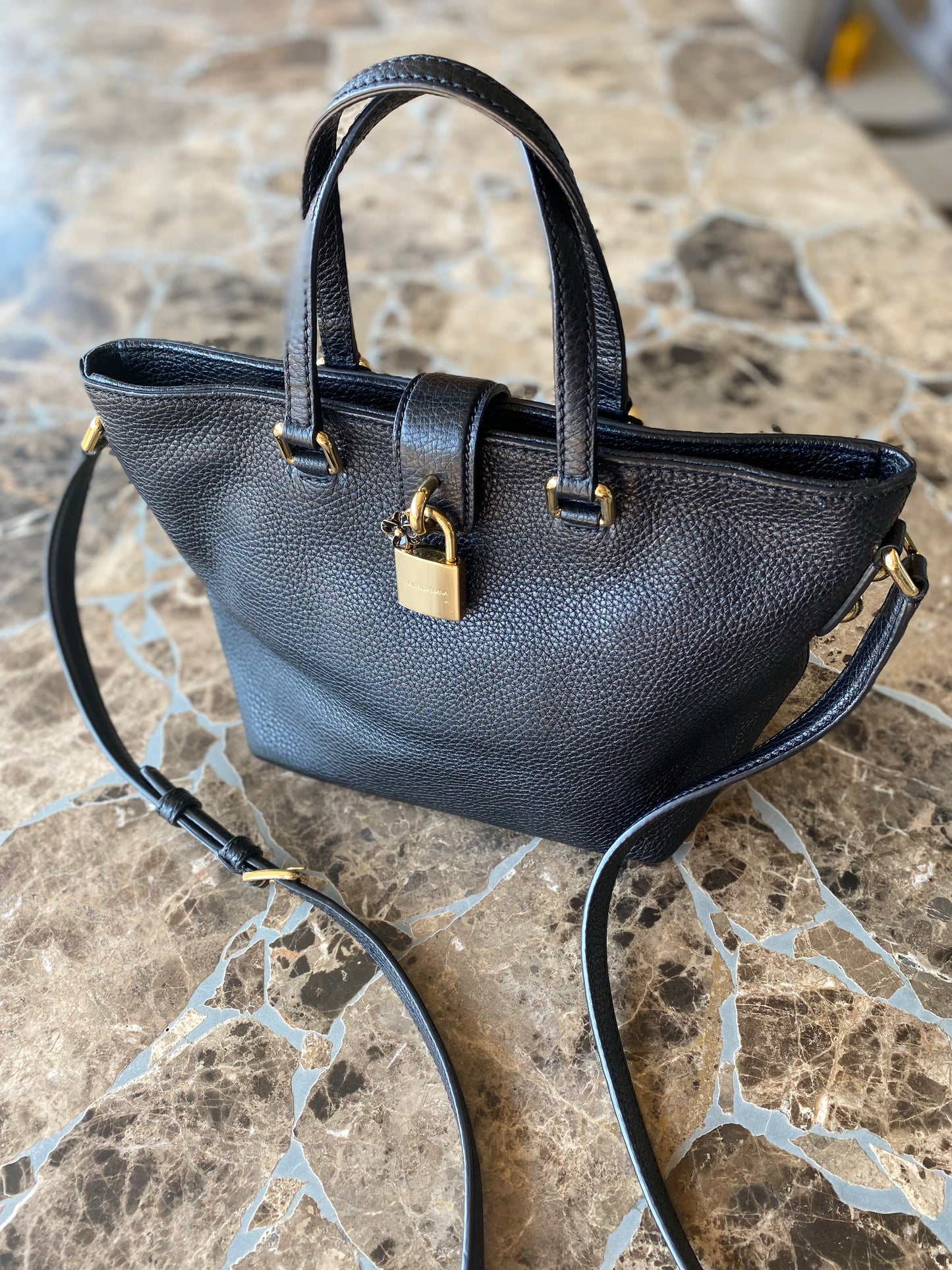 Dolce & Gabbana Convertible Small Flower Lock Tote