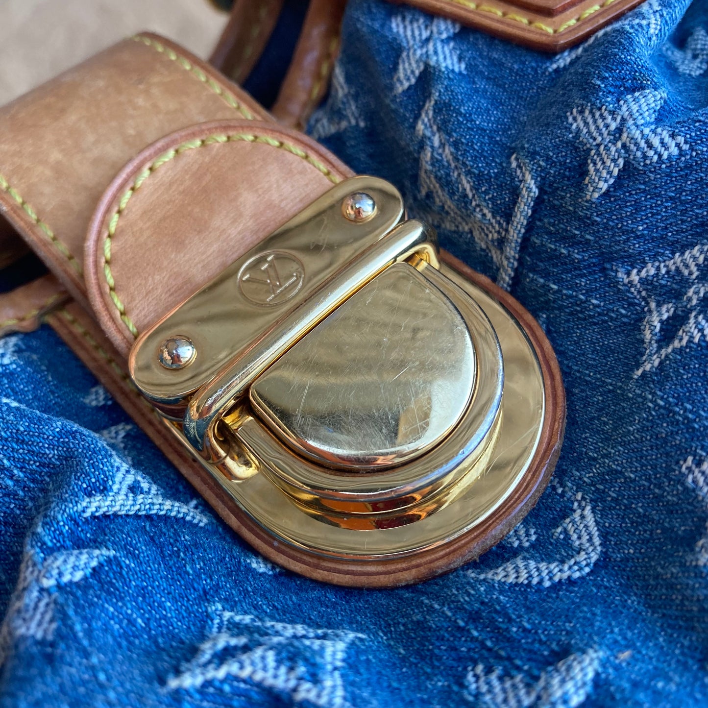 Louis Vuitton Mini Denim Pleaty Satchel