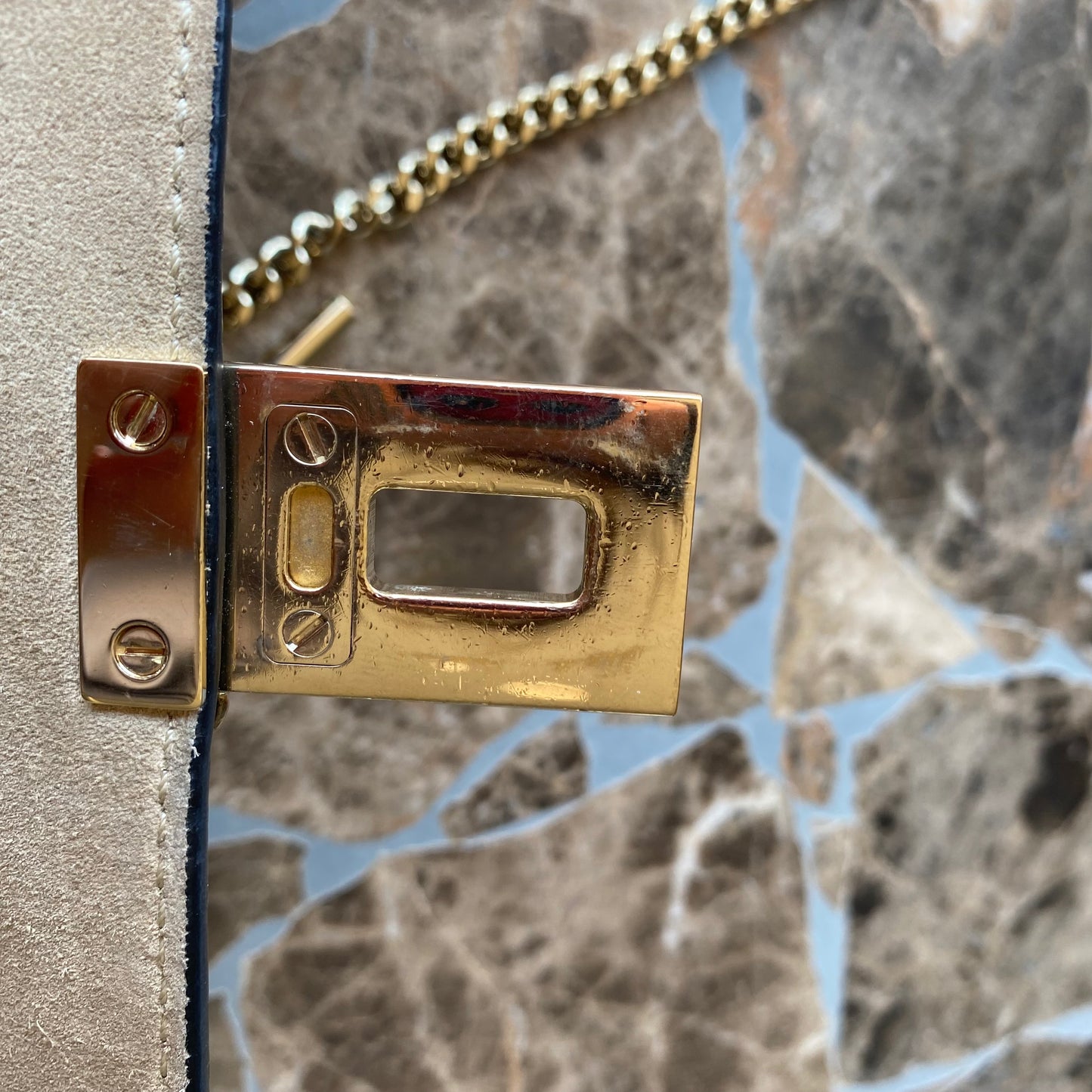 Chloe Drew Croc Embossed Leather Crossbody