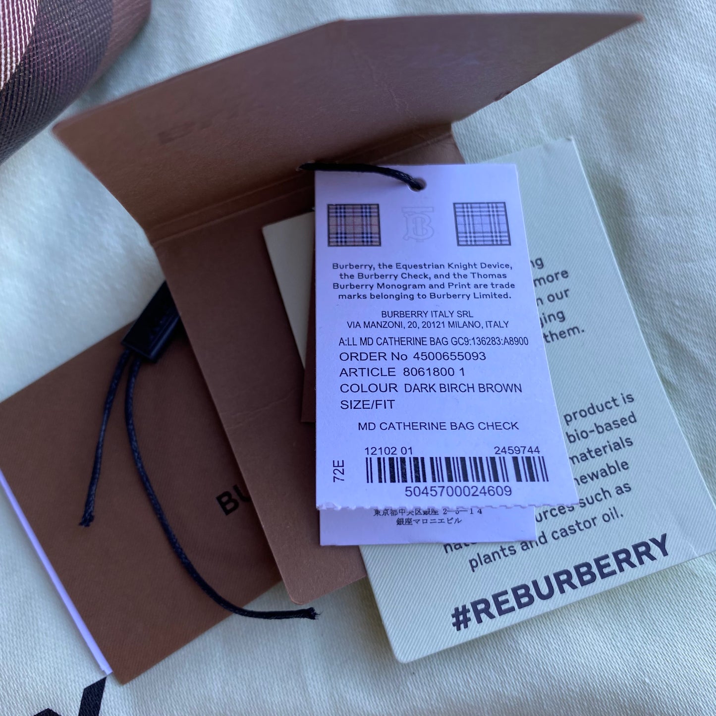 Burberry Catherine Smoked Check Tote Bag