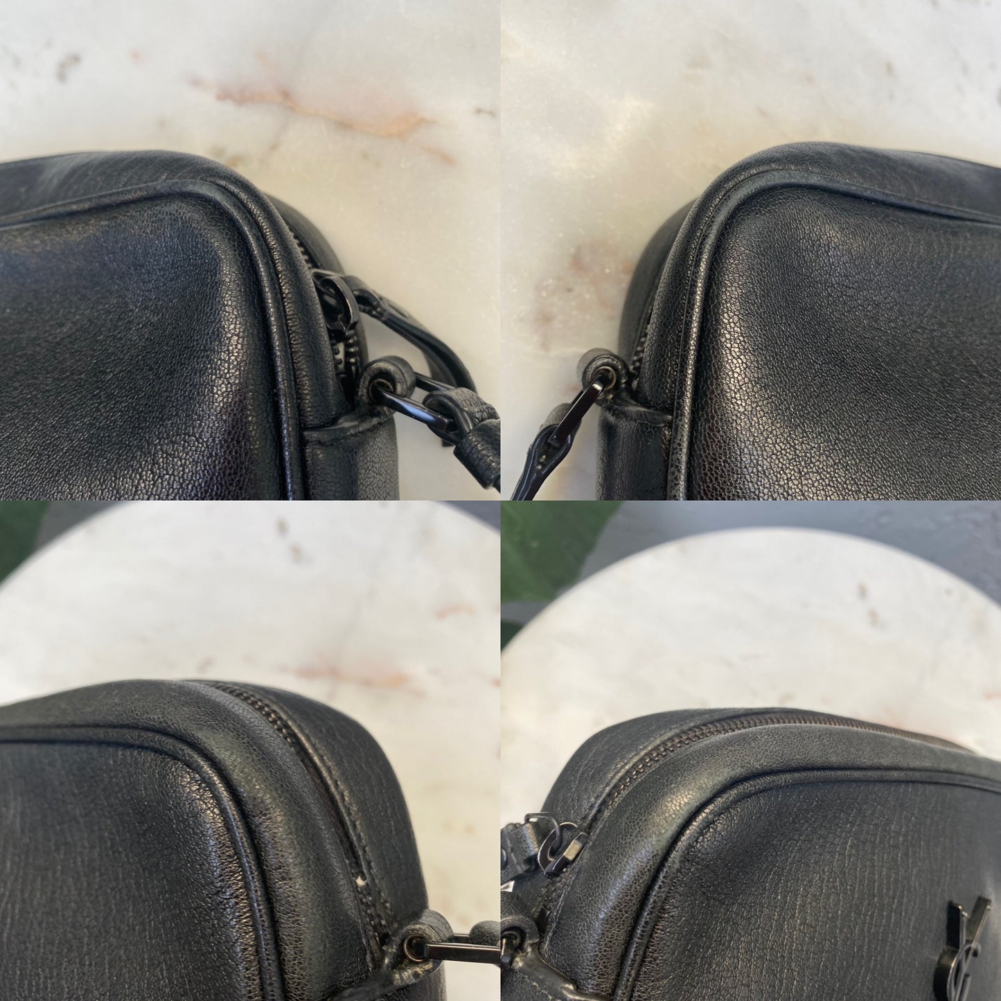 Saint Laurent Lambskin Monogram Small Lou Camera Bag
