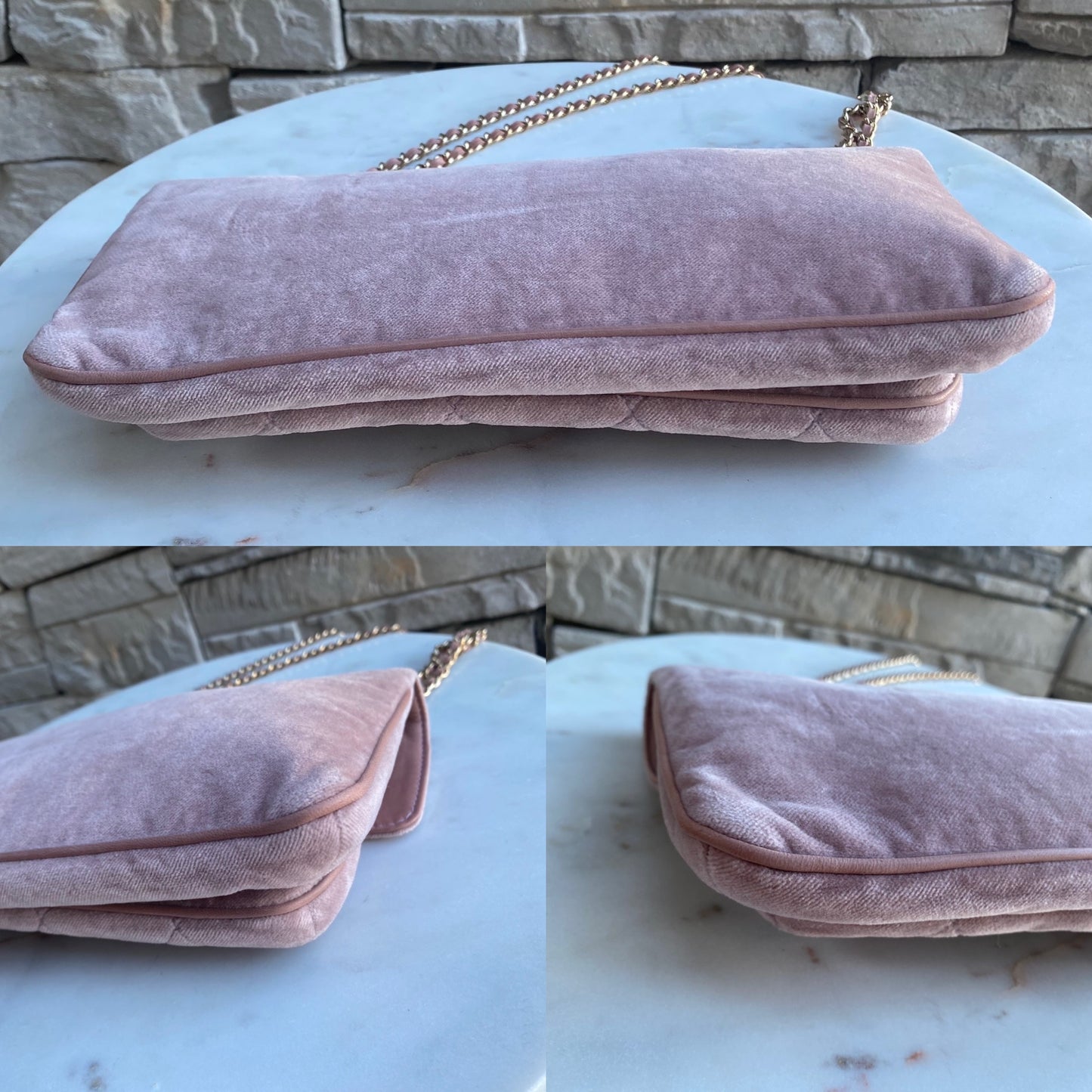 Chanel Giant Reissue Pink Velvet Single Flap Shoulder Bag