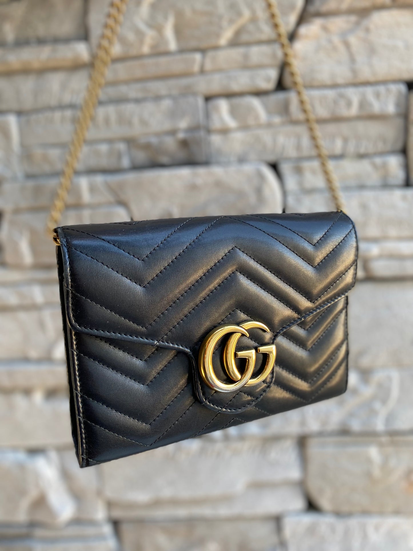 Gucci GG Marmont Matelasse Wallet on Chain