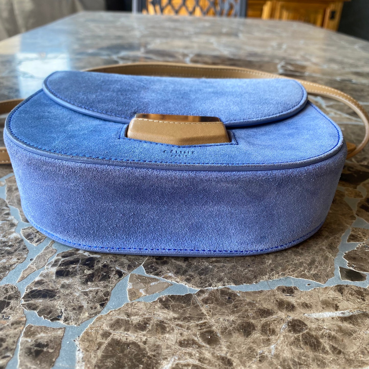 Celine Trotteur Suede Leather Crossbody