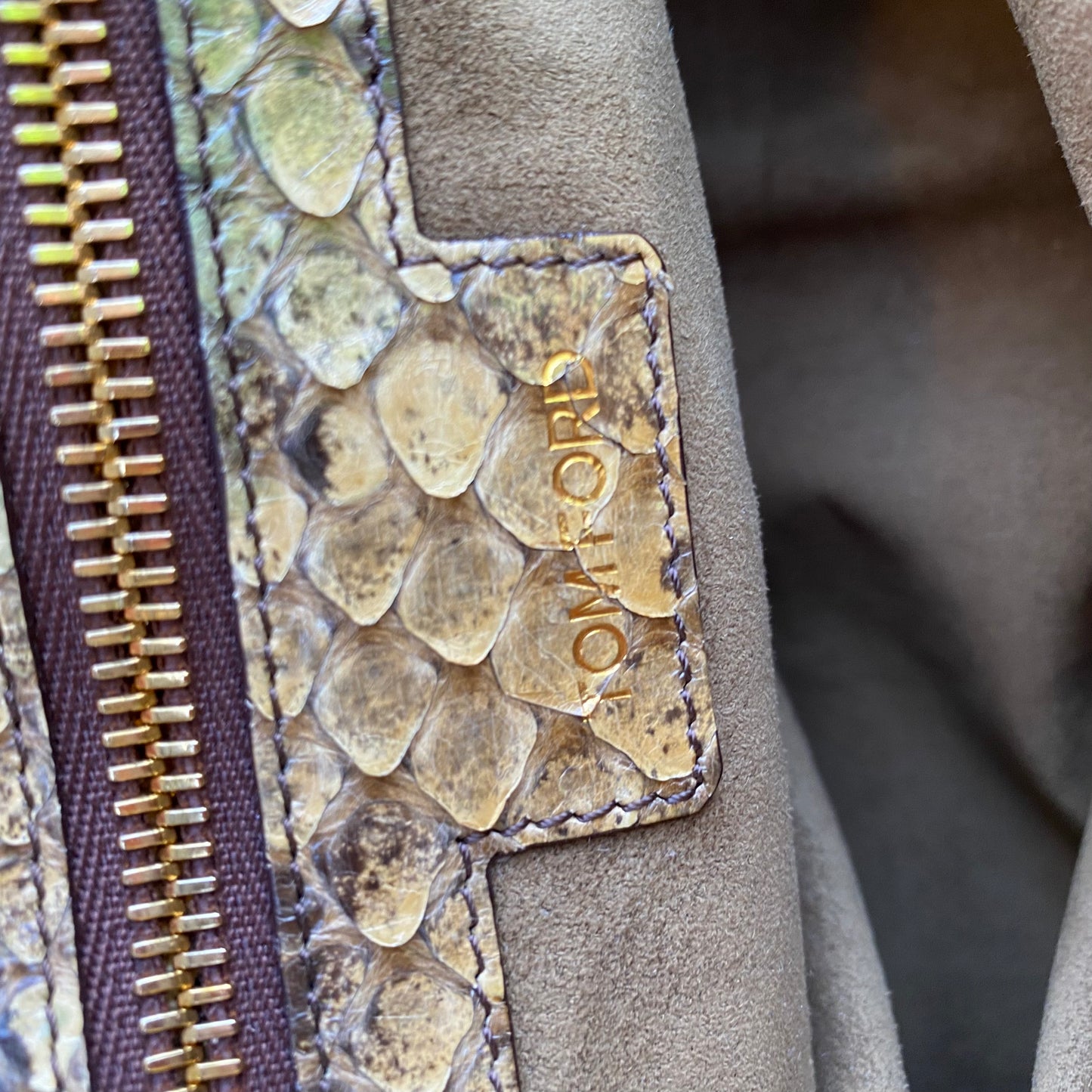 Tom Ford Python Carine Shoulder Bag
