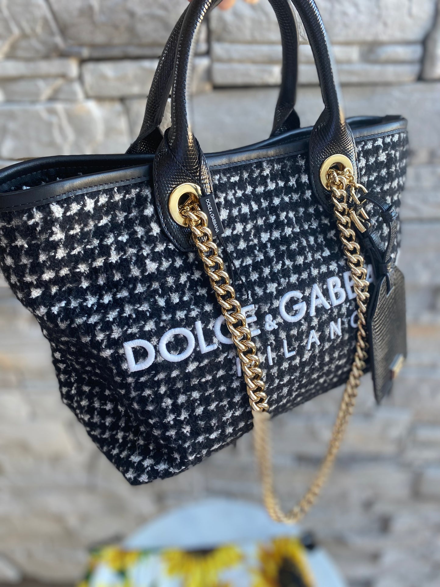 Dolce & Gabbana Small Tweed Capri Tote