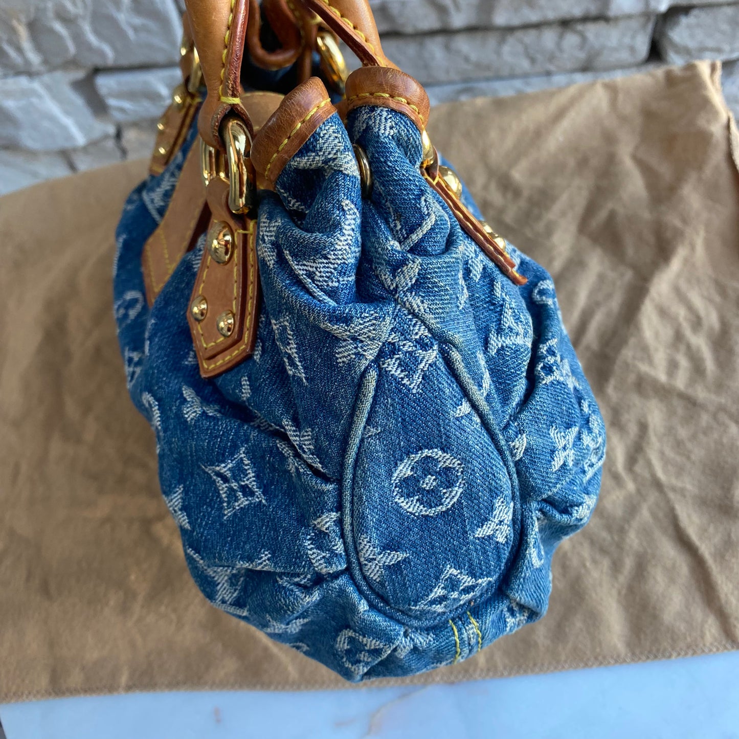 Louis Vuitton Mini Denim Pleaty Satchel