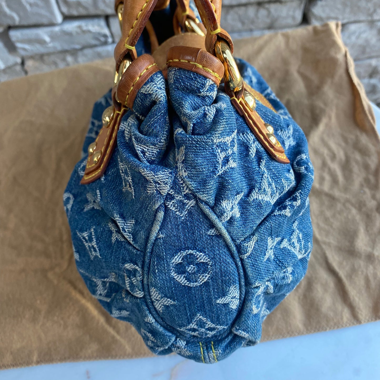 Louis Vuitton Mini Denim Pleaty Satchel
