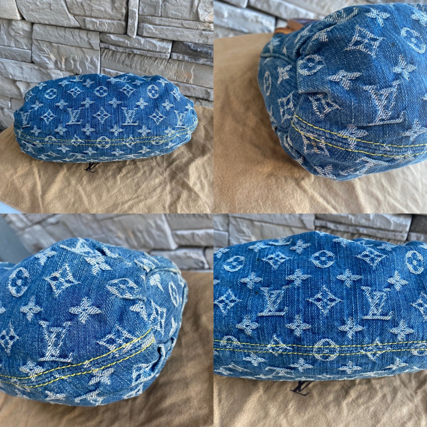 Louis Vuitton Mini Denim Pleaty Satchel