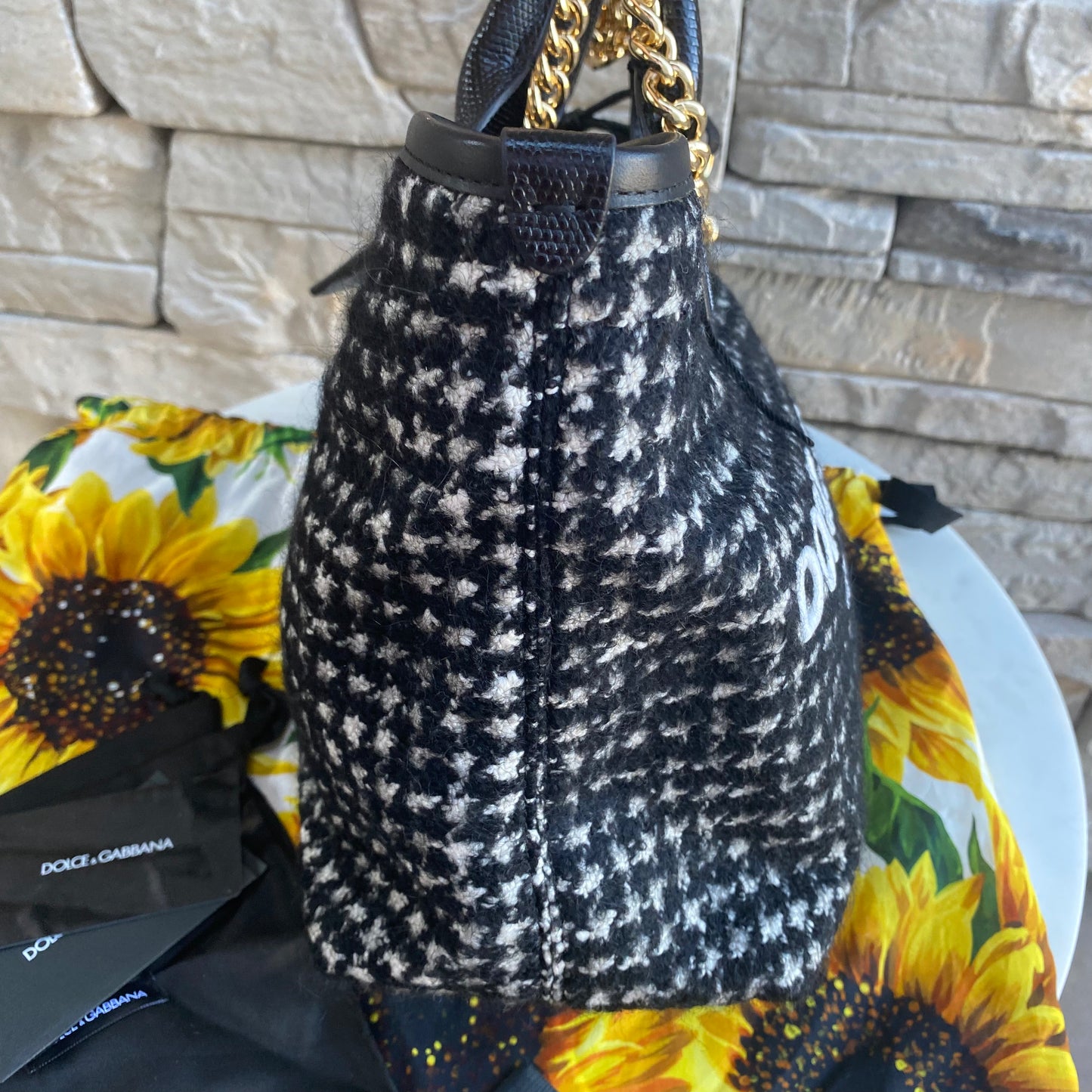 Dolce & Gabbana Small Tweed Capri Tote
