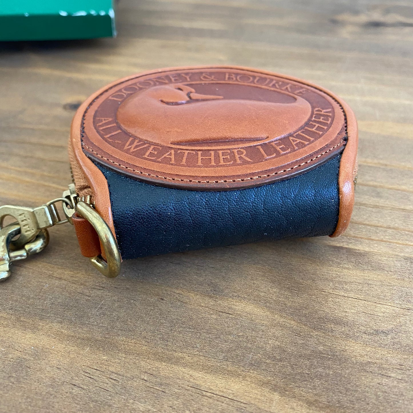 Dooney & Bourke Big Duck Leather Zipper Coin Purse Wristlet