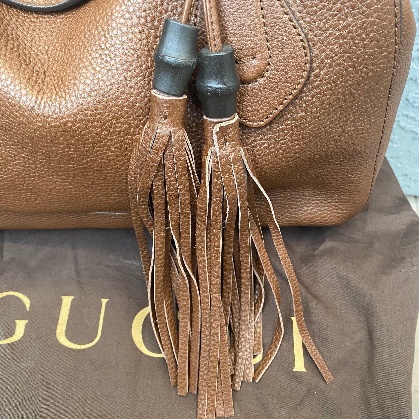 Gucci Bamboo Lady Tassel Satchel