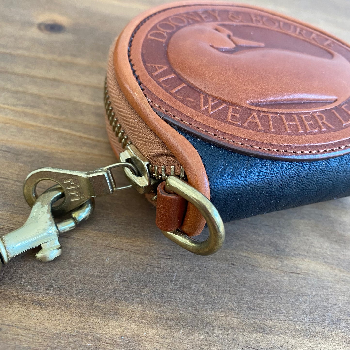 Dooney & Bourke Big Duck Leather Zipper Coin Purse Wristlet