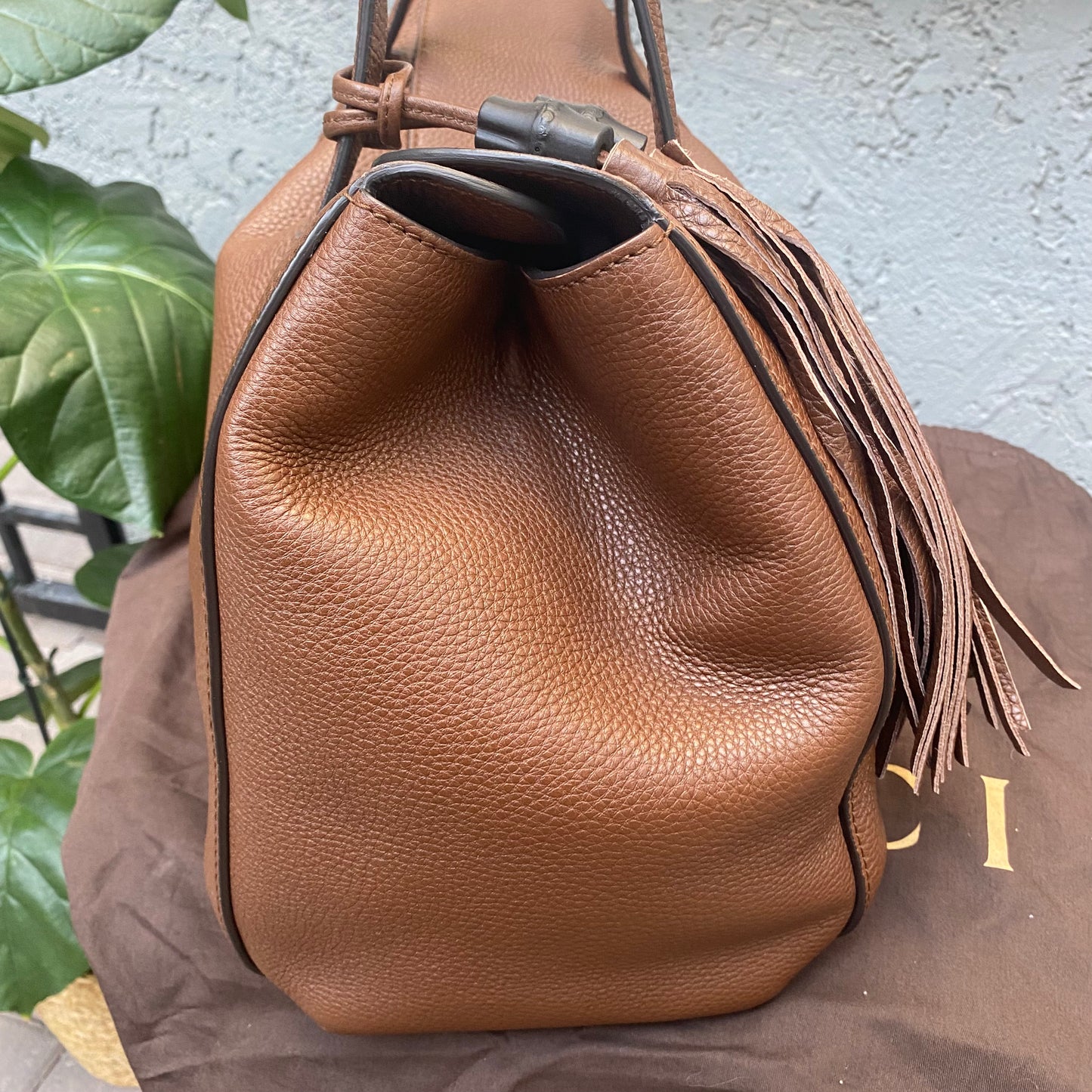 Gucci Bamboo Lady Tassel Satchel