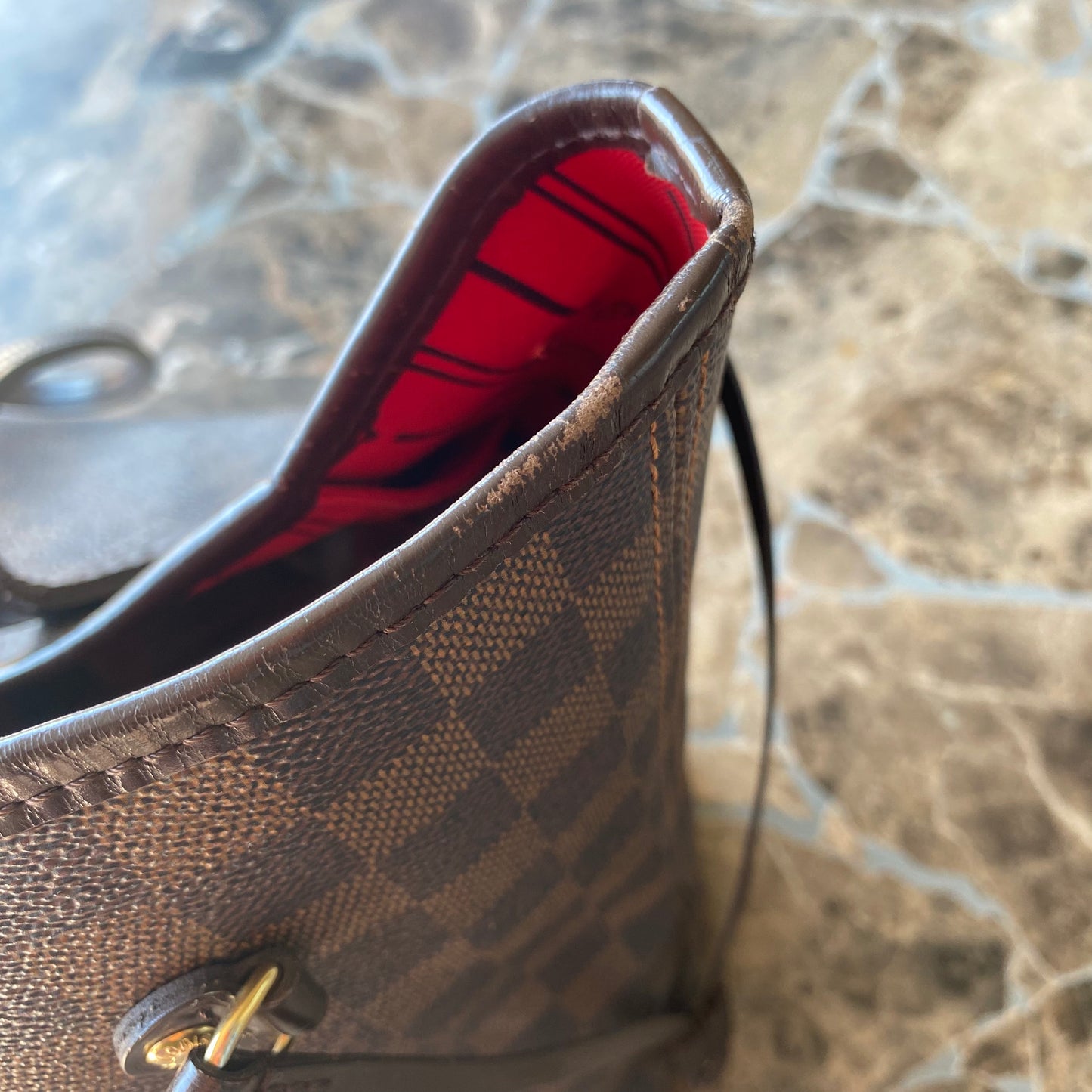 Louis Vuitton Damier Ebene Neverfull MM Tote
