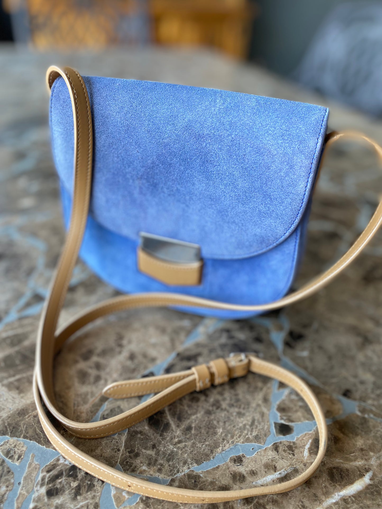 Celine Trotteur Suede Leather Crossbody