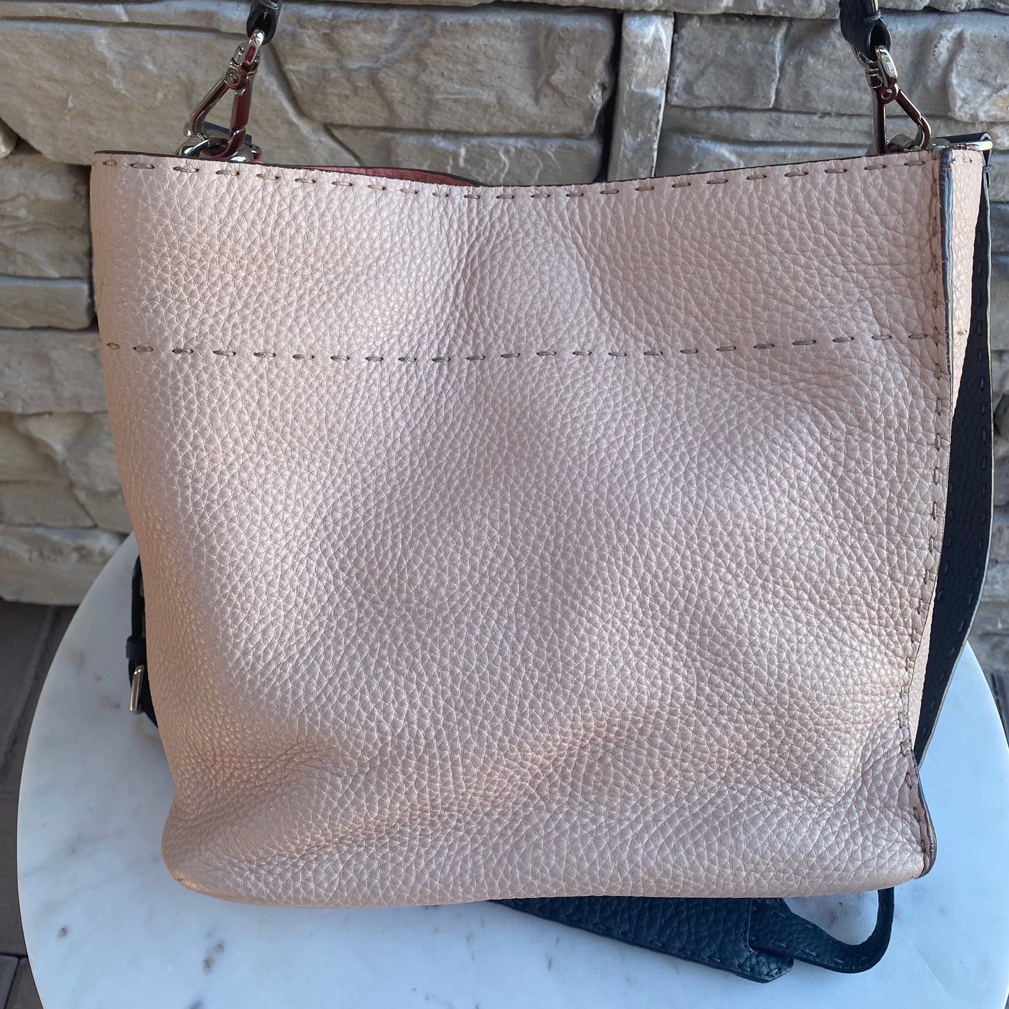 Fendi Selleria Leather Anna Bucket Bag